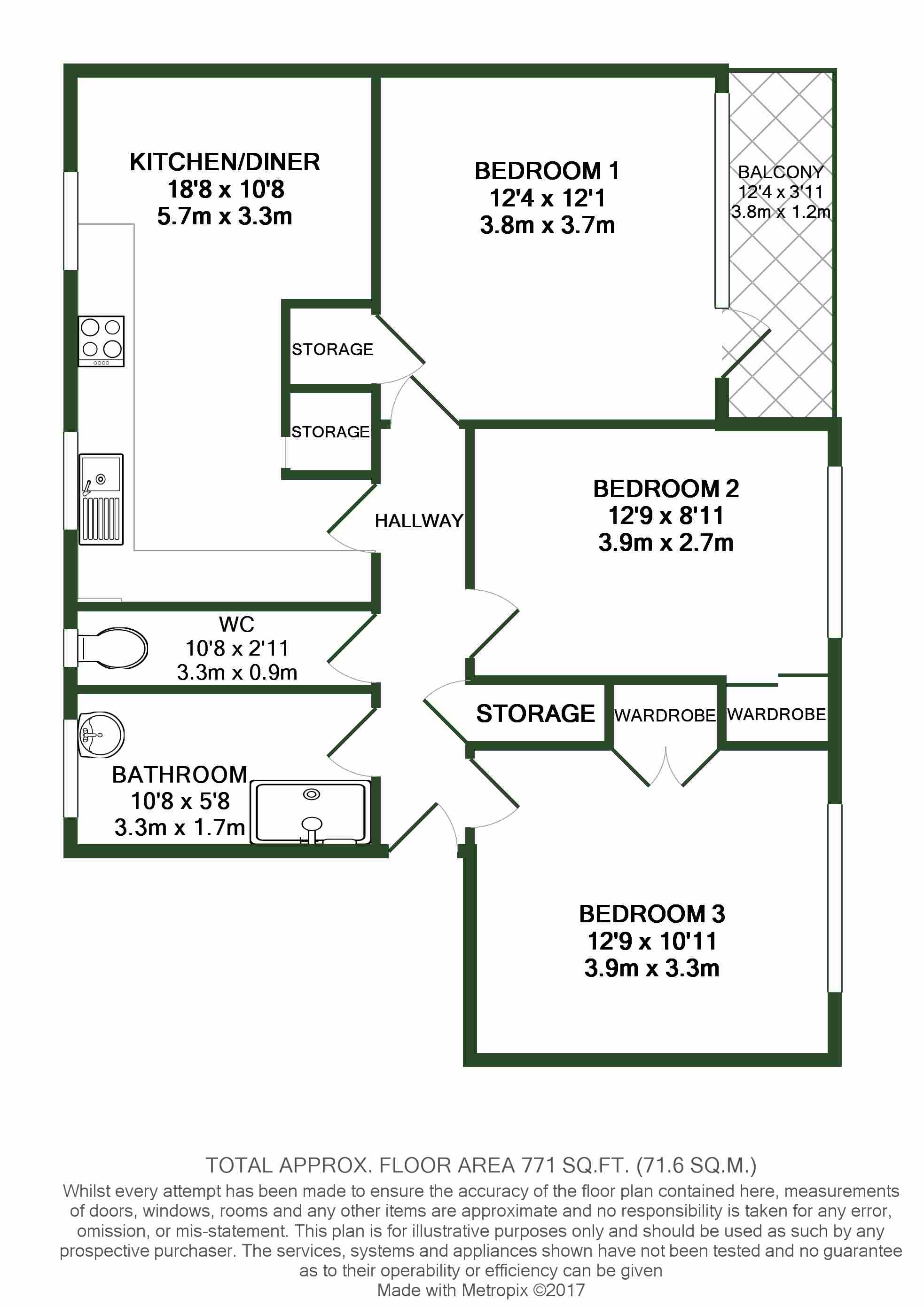 3 Bedrooms Flat to rent in Downs Road, Canterbury CT2