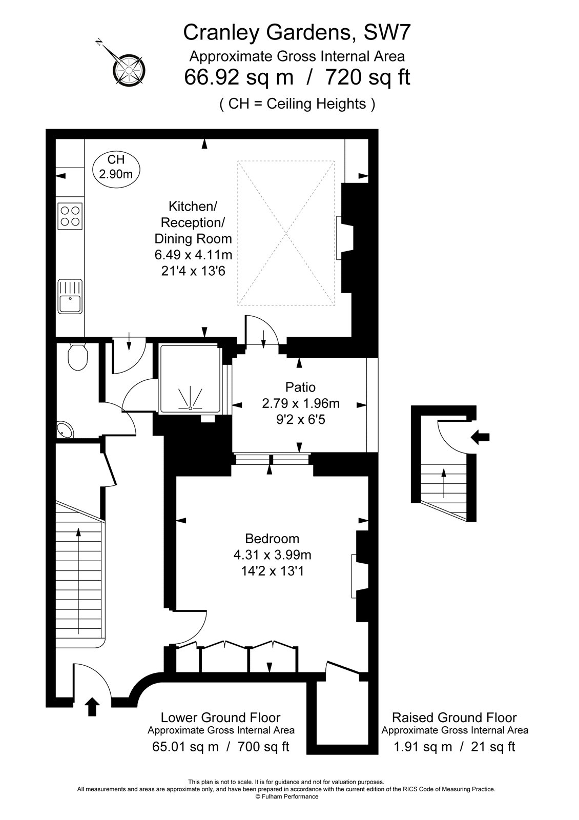 Flat 2, 7, Cranley Gardens, London floorplan