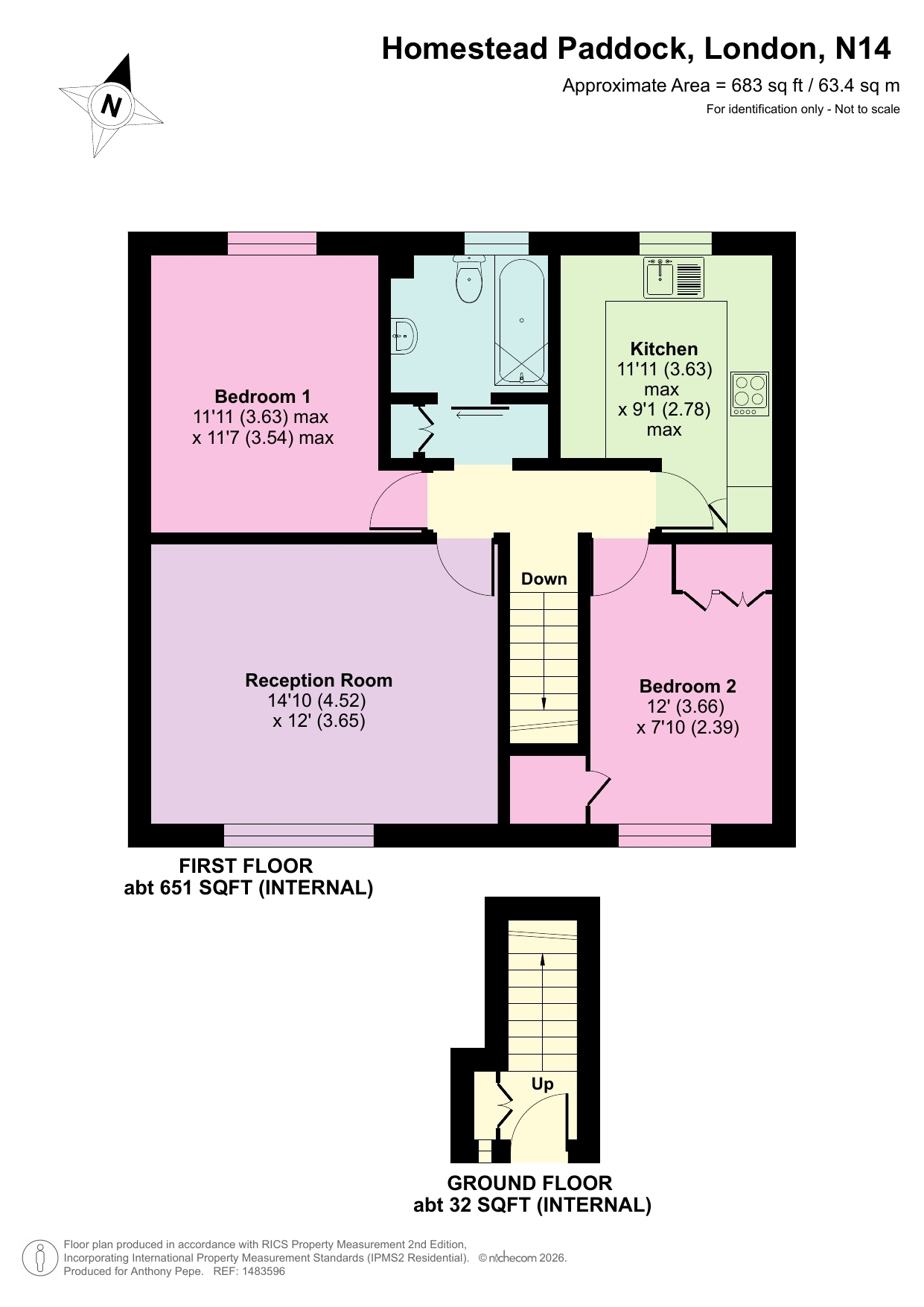 12, Homestead Paddock, London floorplan