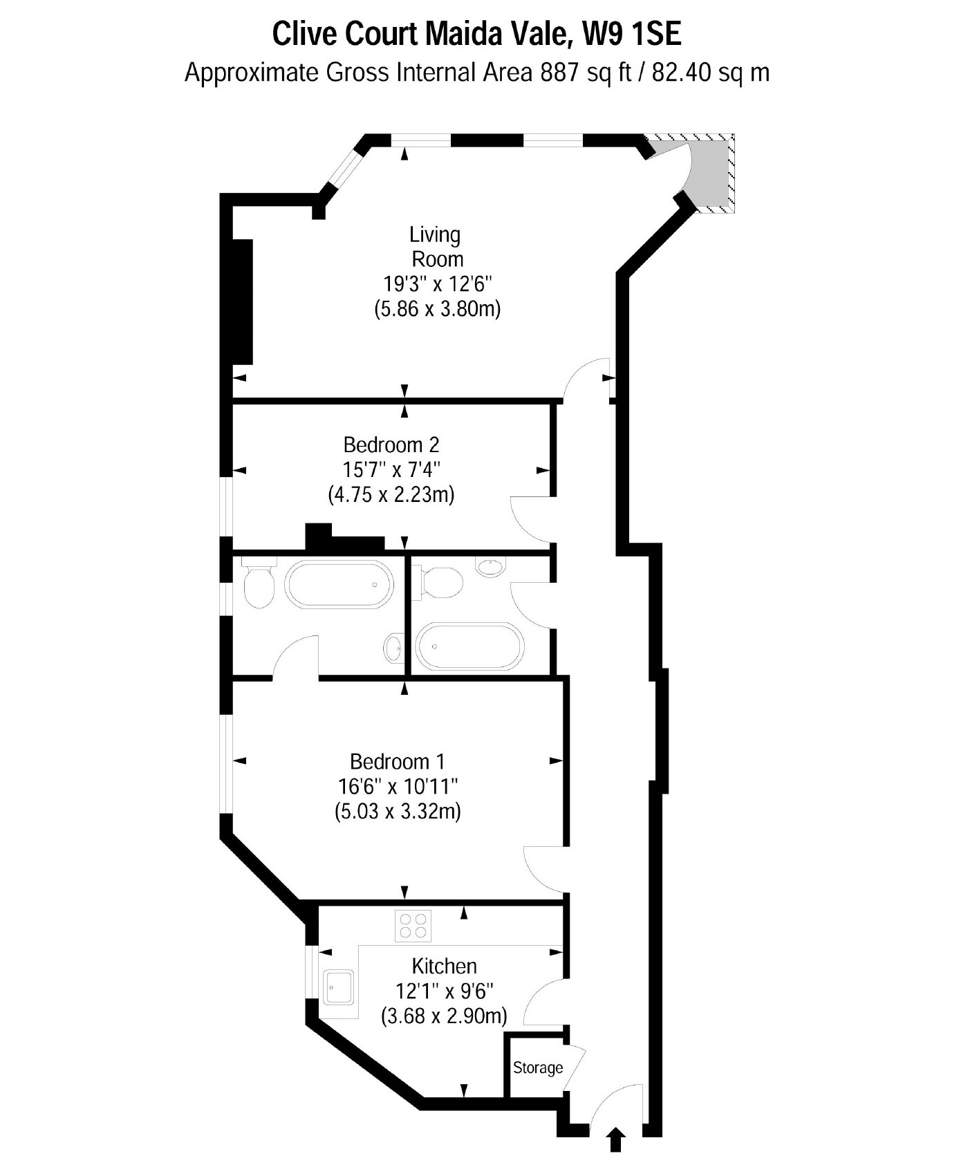 1 Bedrooms Flat to rent in Maida Vale, London W9