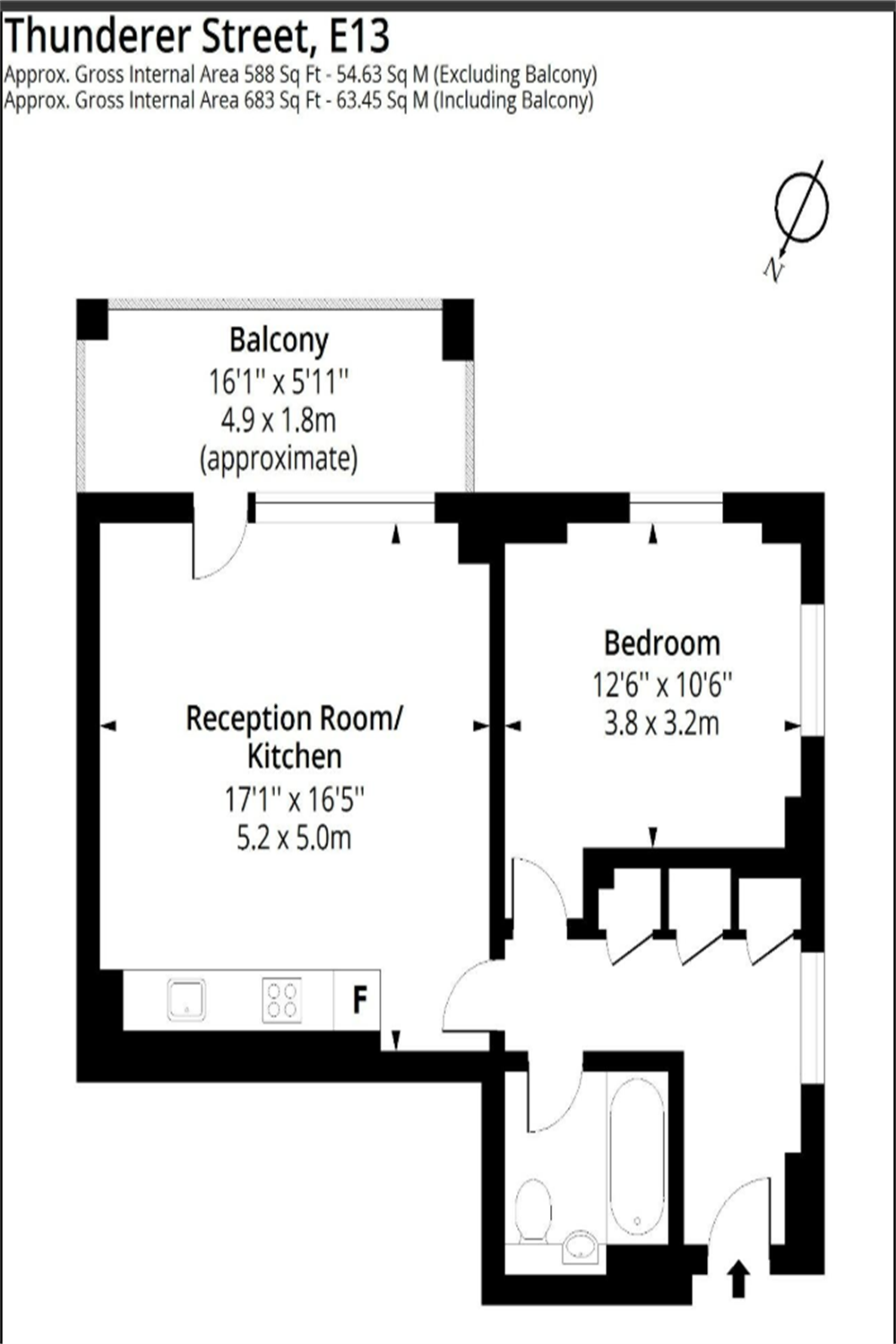 27, John Charles Tower, Thunderer Street, London floorplan