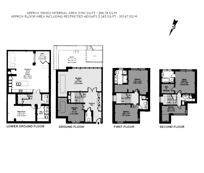 Amelia Villas 4D, North End, London floorplan