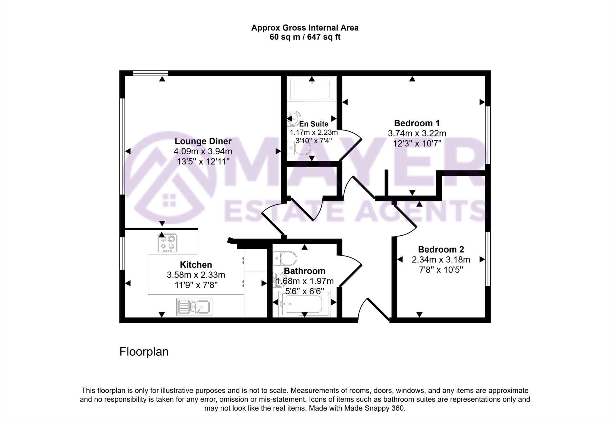 Flat 1, Plymouth floorplan