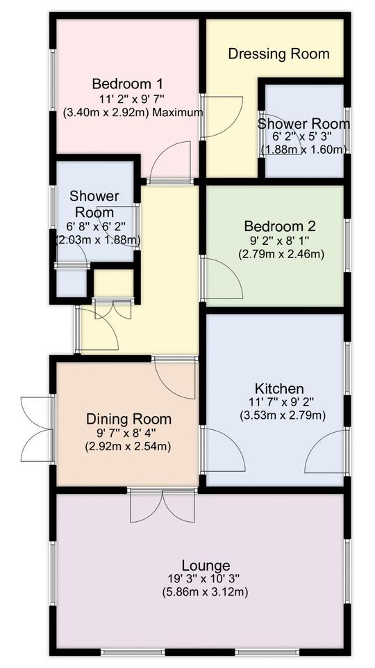 2 Wickham Court, Southwick Road, Fareham floorplan