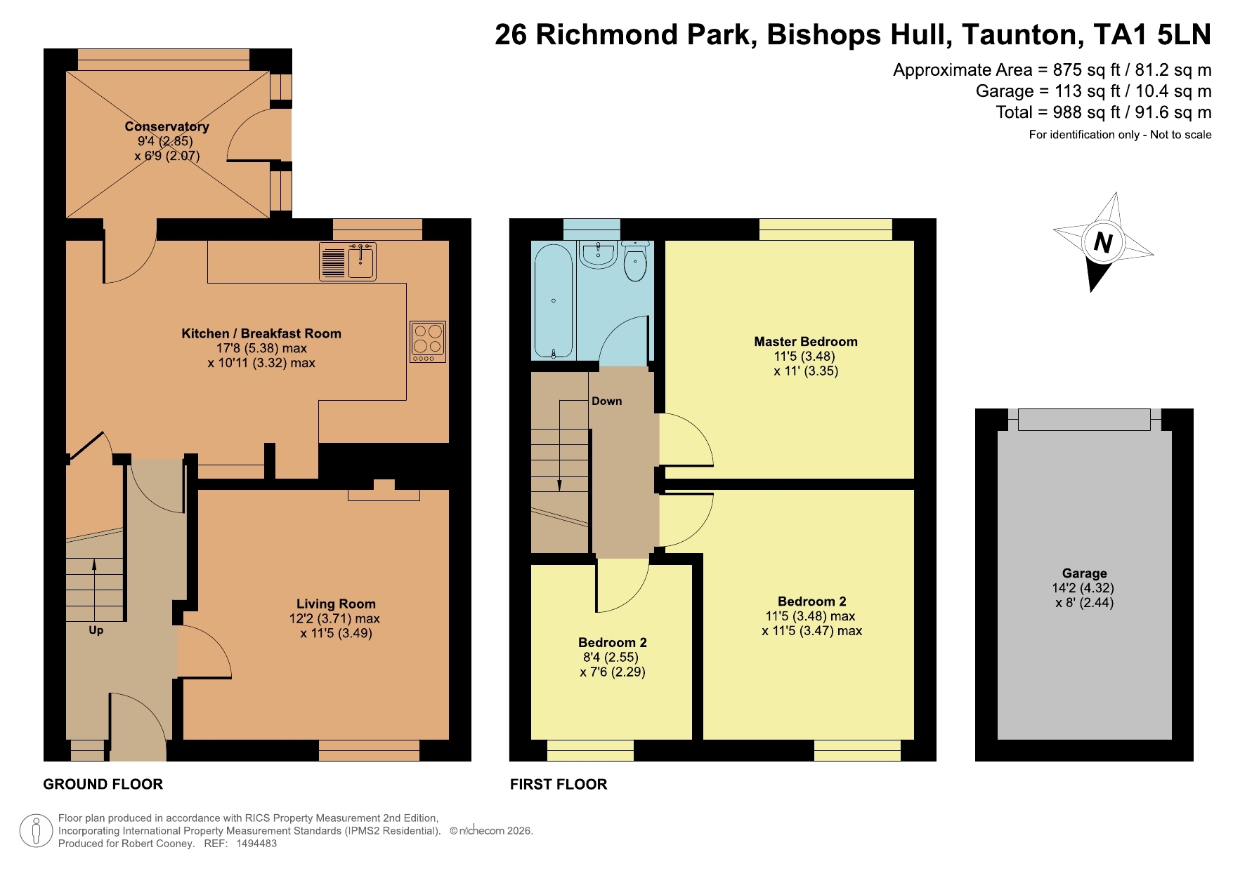 26 Richmond Park, Taunton floorplan
