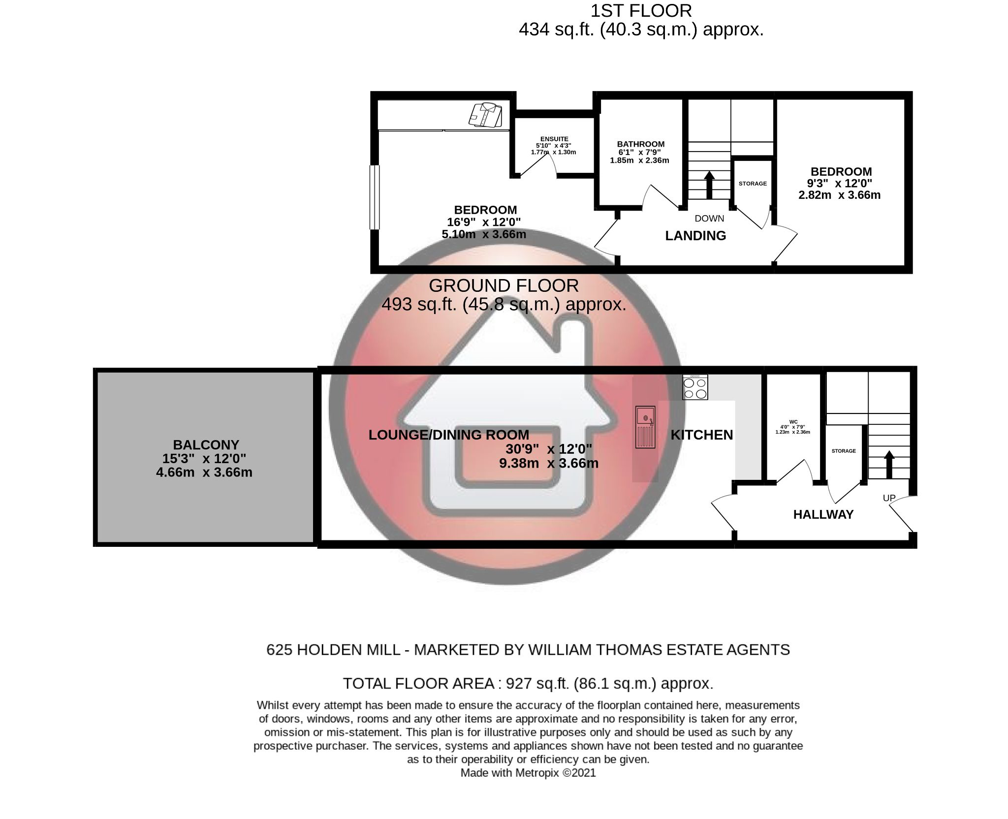 625 Holden Mill,  Blackburn Road, Bolton floorplan