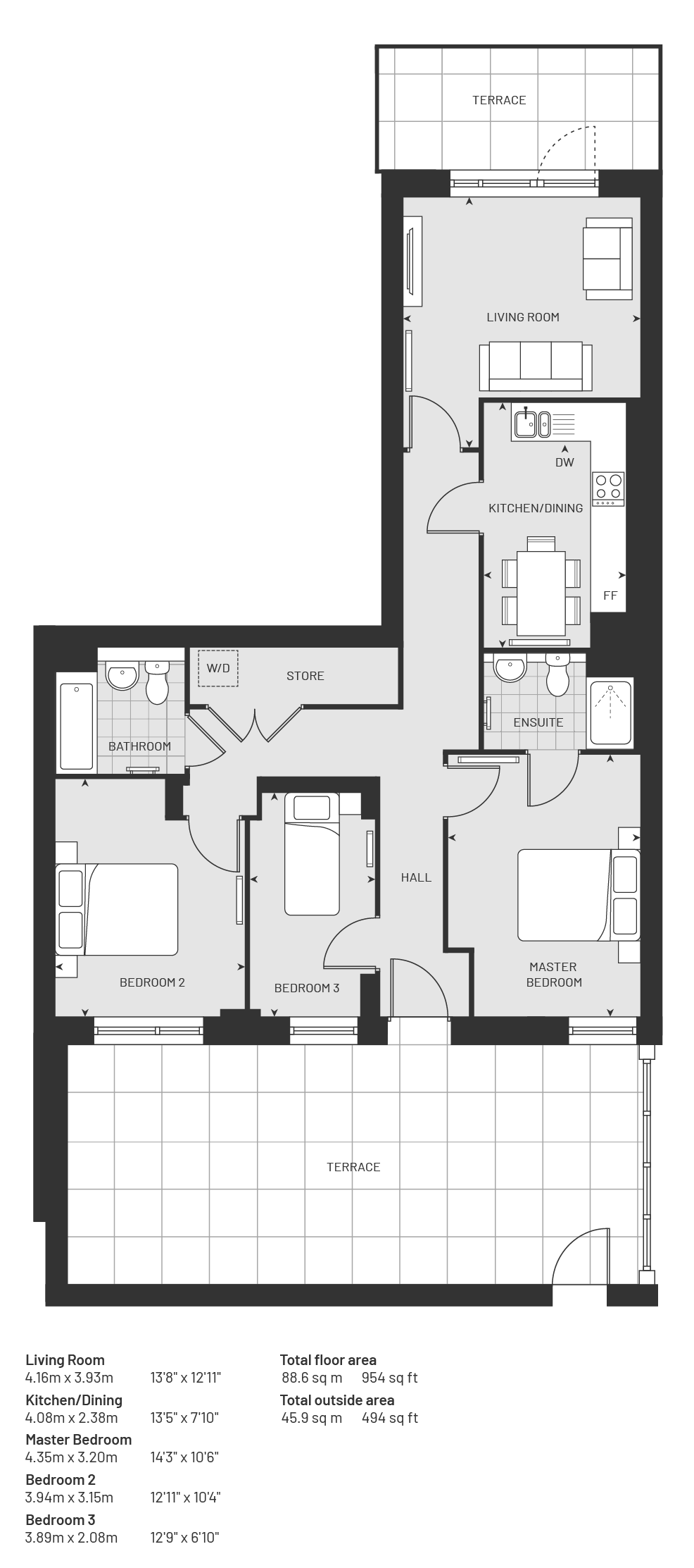 The Poppy 0261, Albert Road>, Barnet floorplan