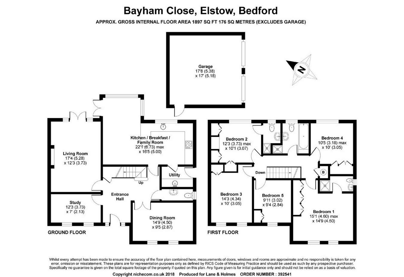 5 Bedrooms Detached house for sale in Bayham Close, Elstow, Bedford MK42