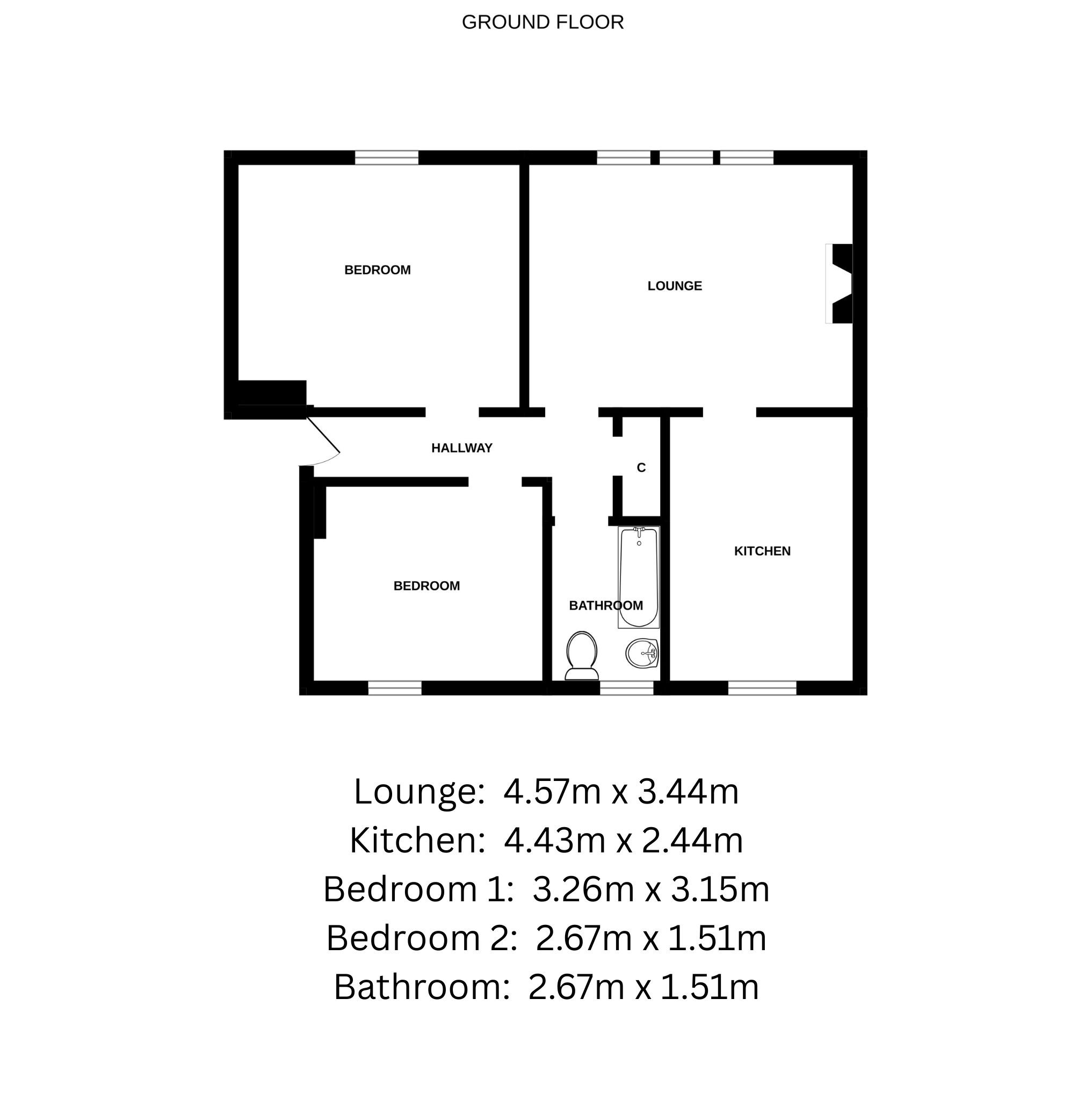 3d, Fleming Gardens South, Dundee floorplan