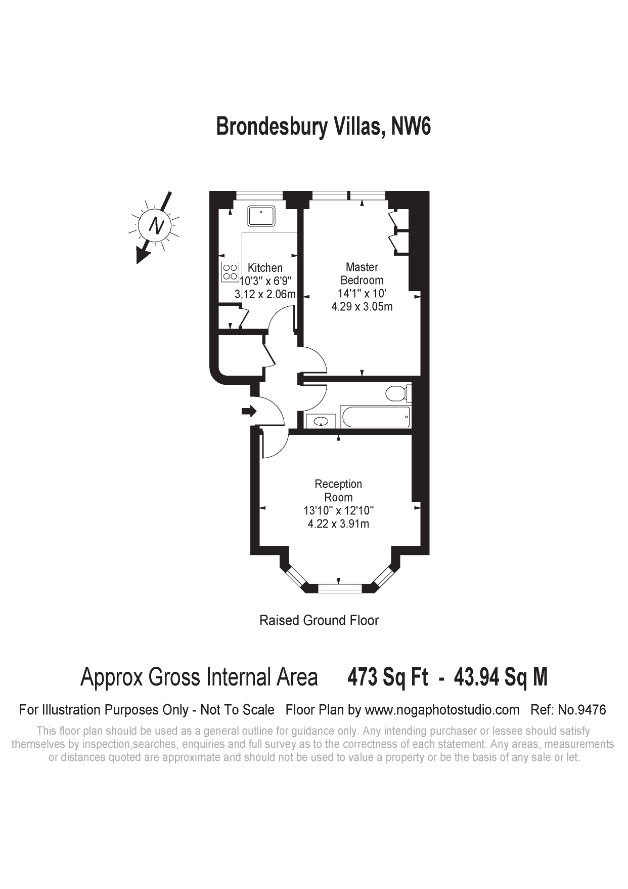 1 Bedrooms Flat to rent in Brondesbury Villas, Queens Park NW6