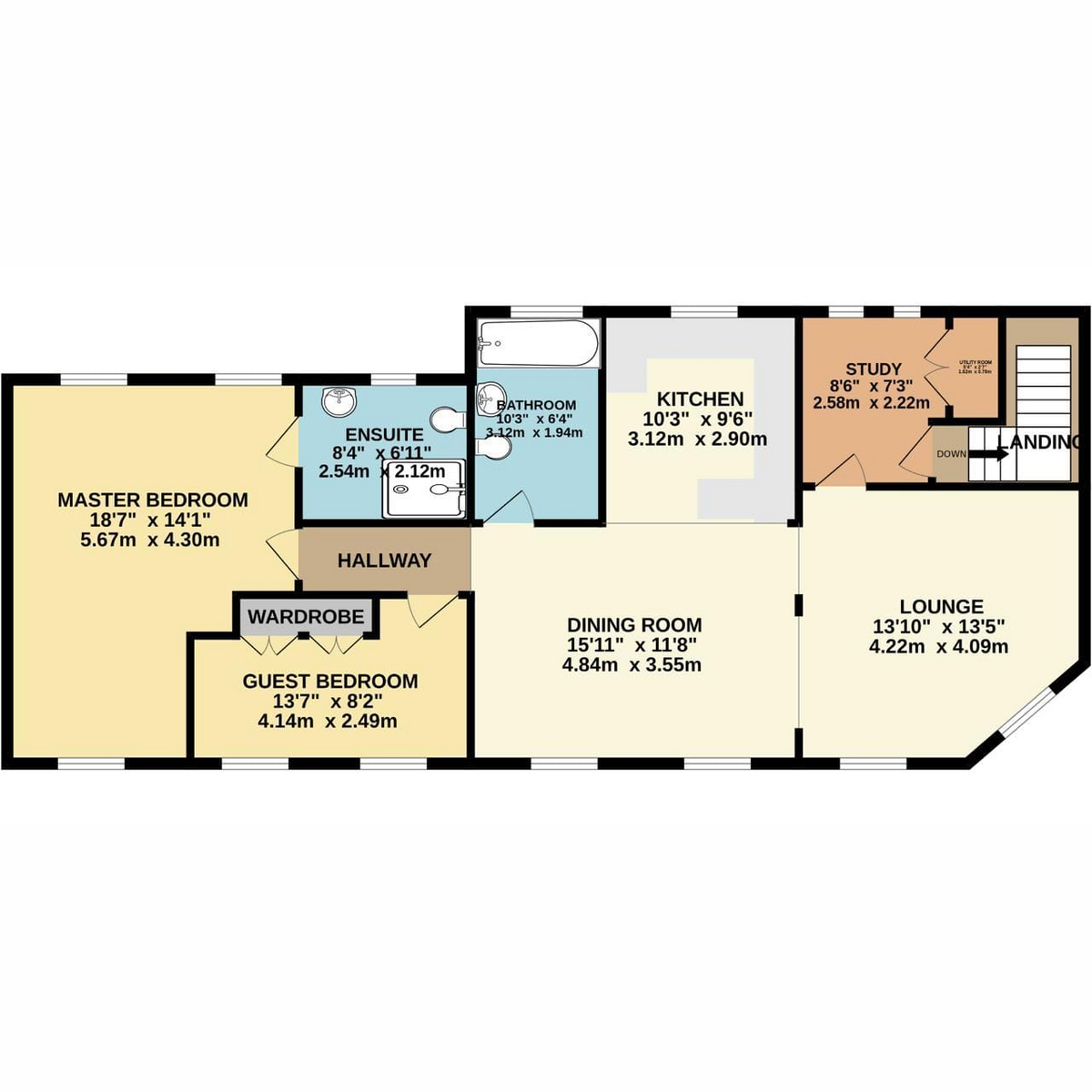 Flat The Penthouse, 17 - 18, The Strand, Exmouth floorplan