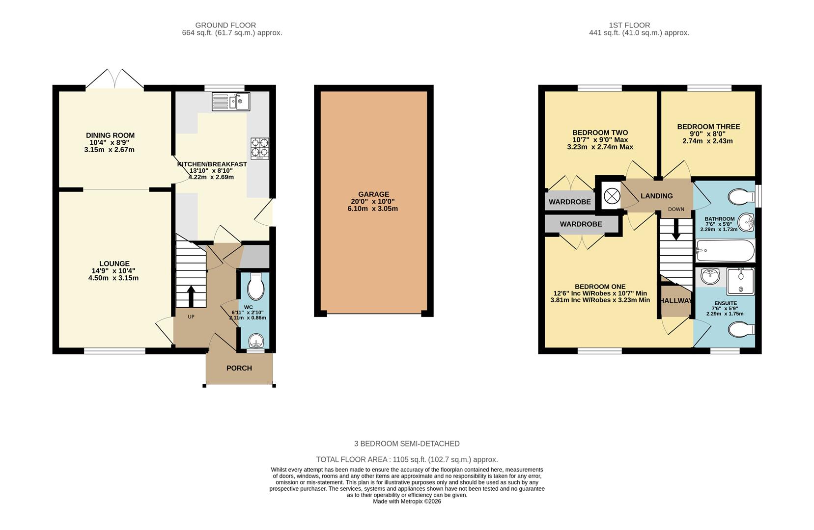 61, Causton Road, Basingstoke floorplan