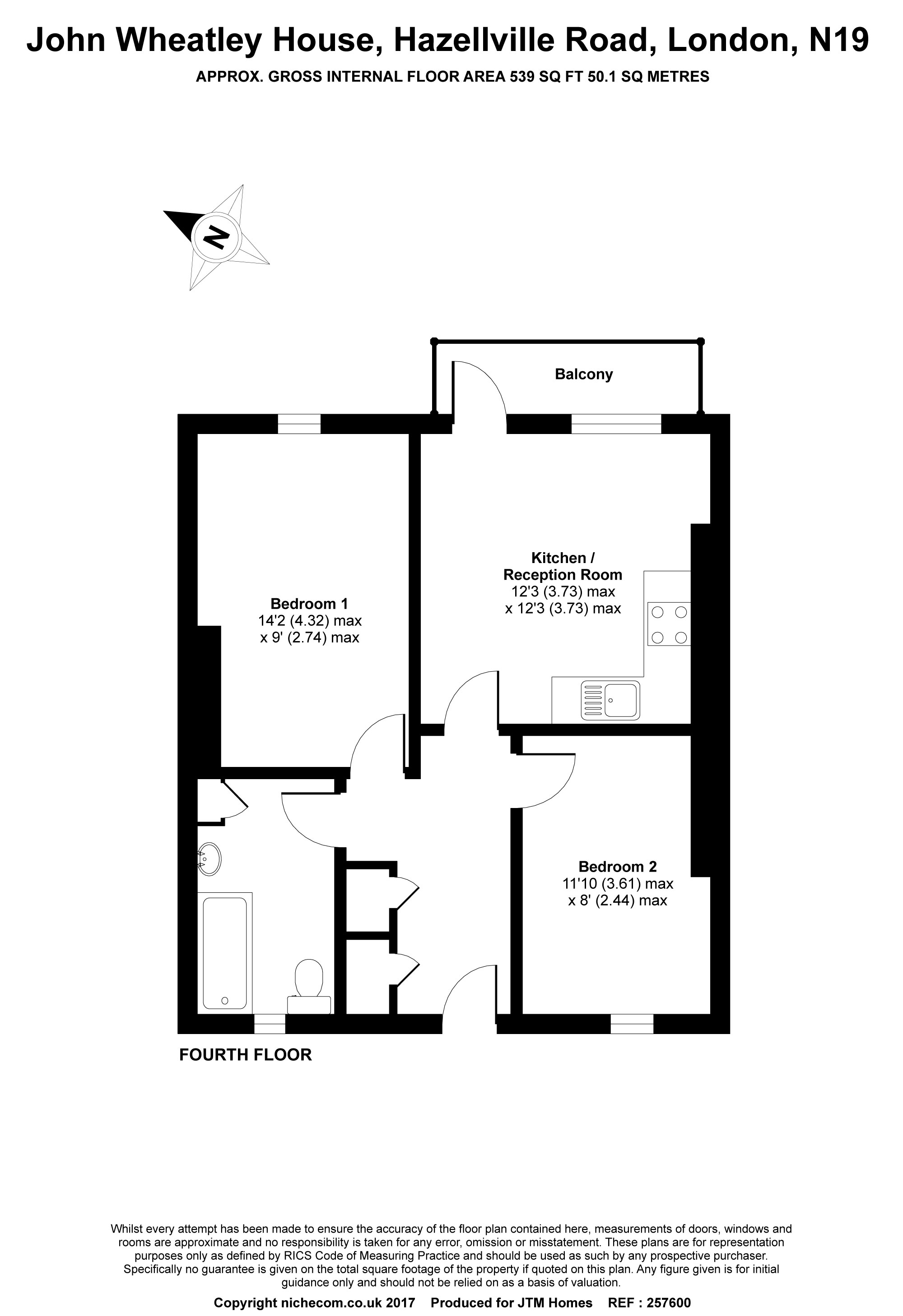 2 Bedrooms Flat to rent in Hazellville Road, London N19