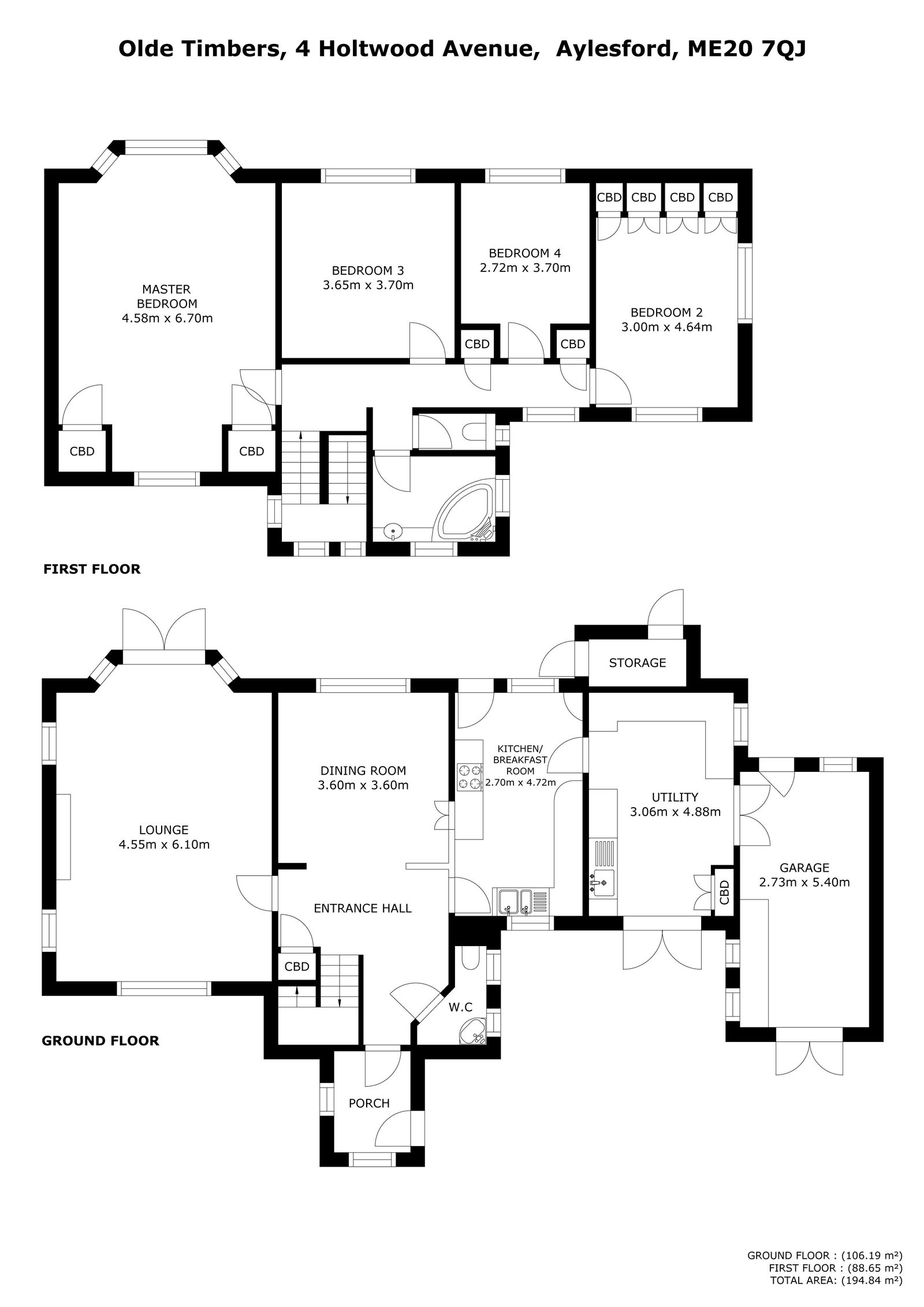 Olde Timbers, Holtwood Avenue, Aylesford floorplan