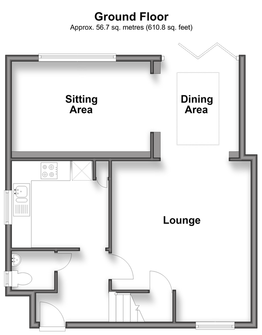Oak End Beare Green, Dorking floorplan