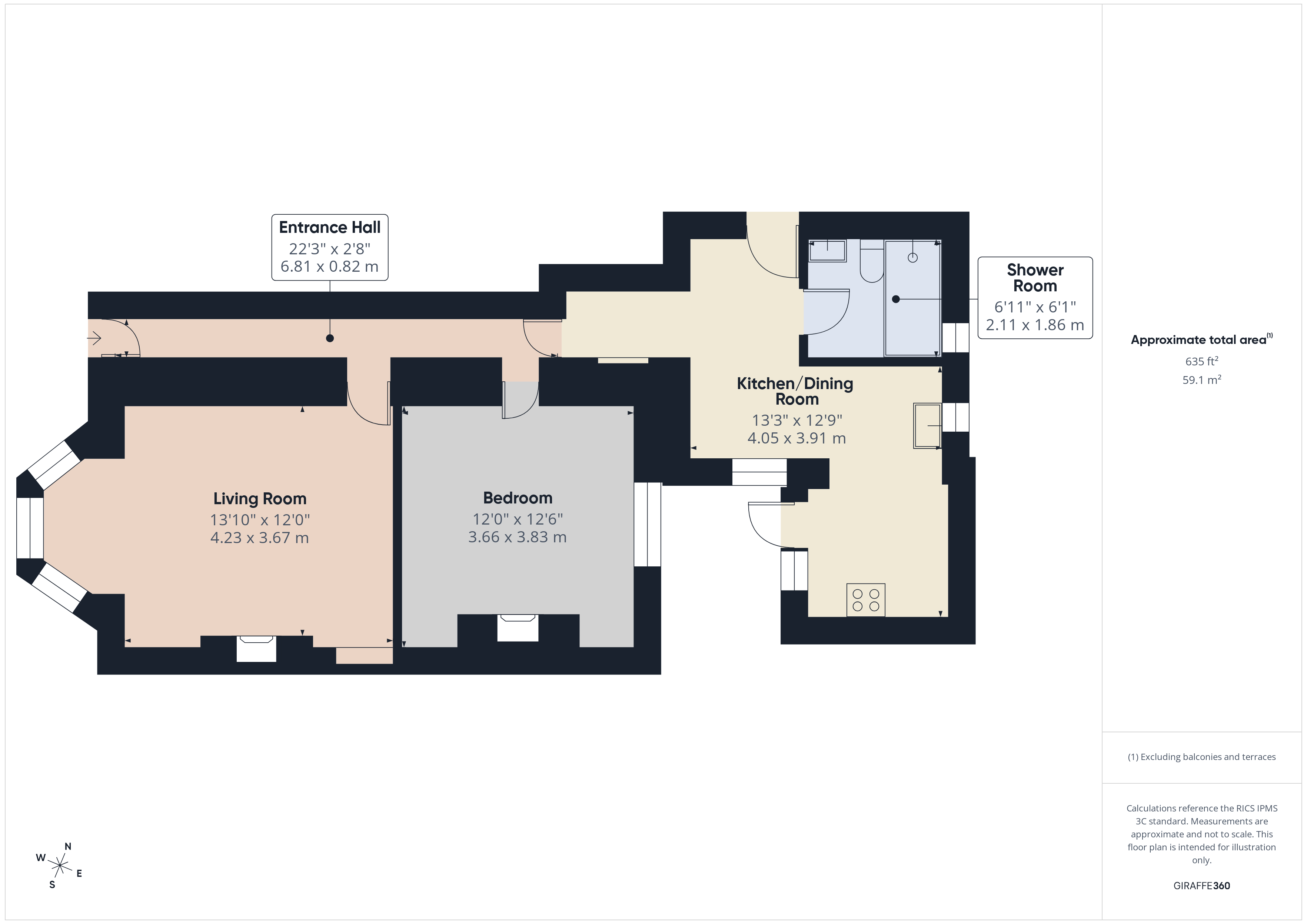 Flat 2, Roseveare,, Bencoolen Road, Cornwall floorplan