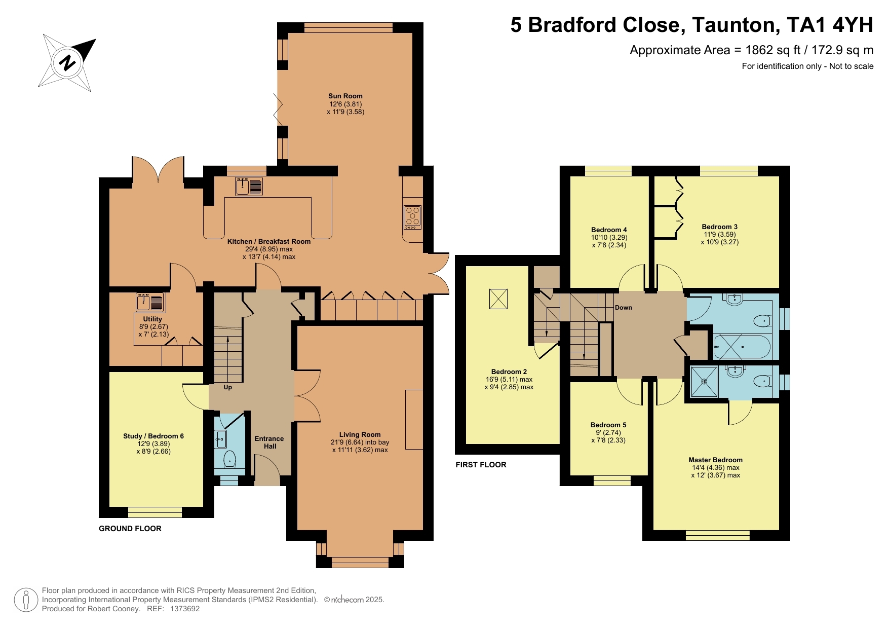 5 Bradford Close, Taunton floorplan