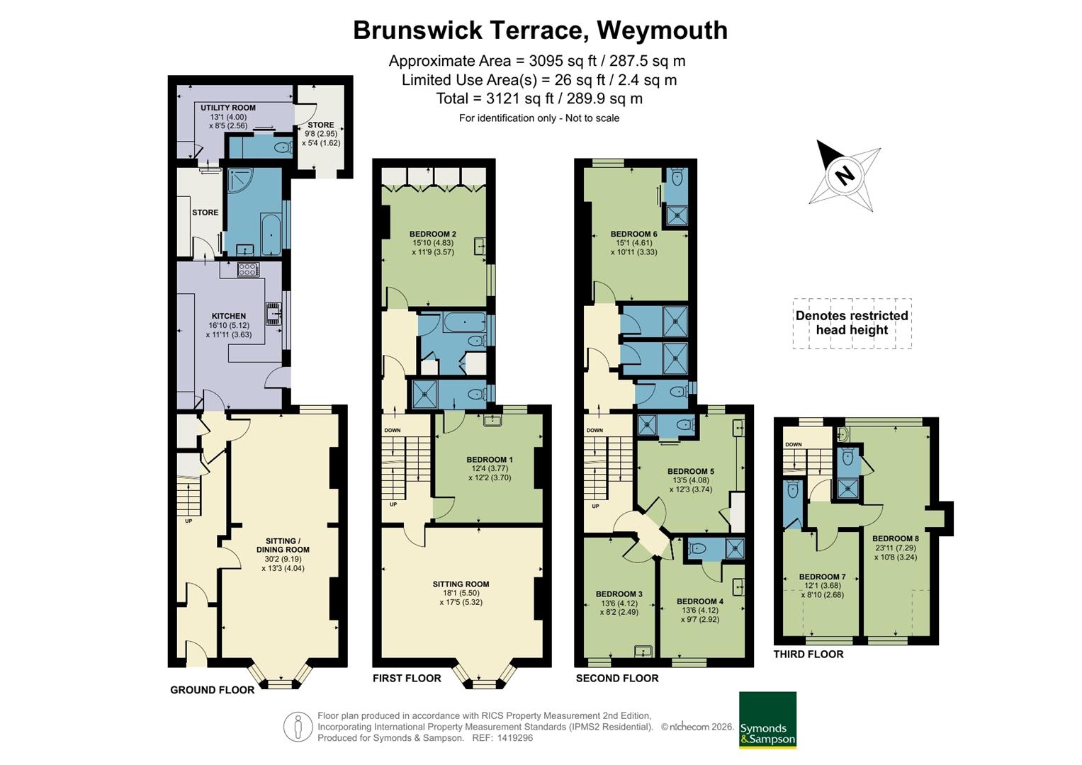 Penn House Hotel, 21, Brunswick Terrace, Weymouth floorplan