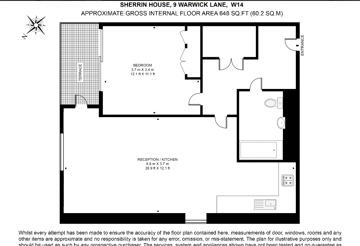 Sherrin House, Royal Warwick Square , Warwick Lane, Kensington  floorplan