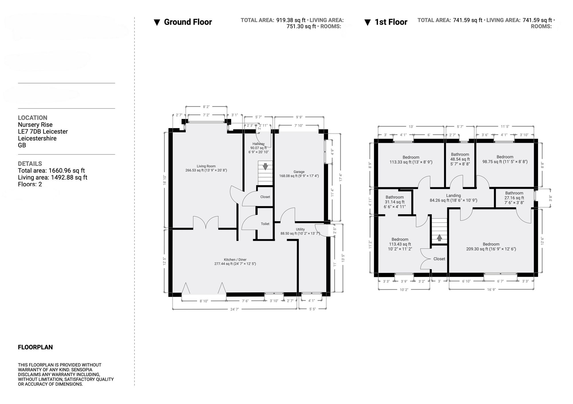 18 Nursery Rise, Leicester floorplan