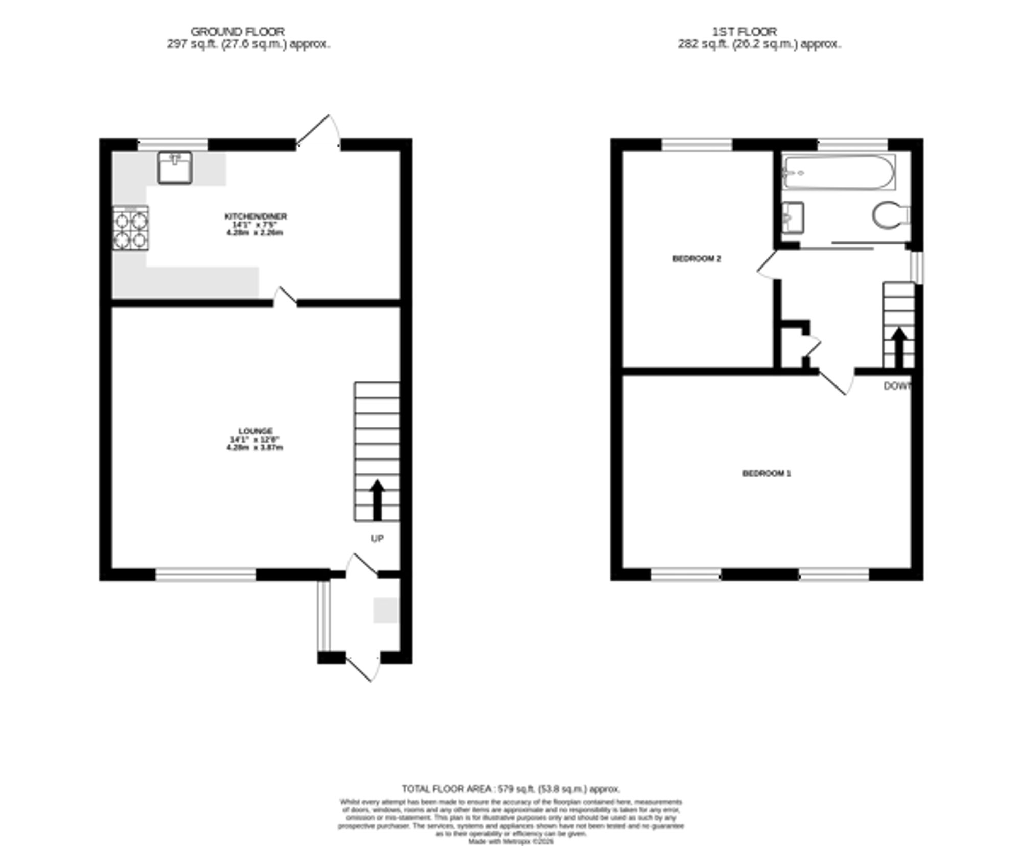 48 Ridgewood Gardens, Neath floorplan