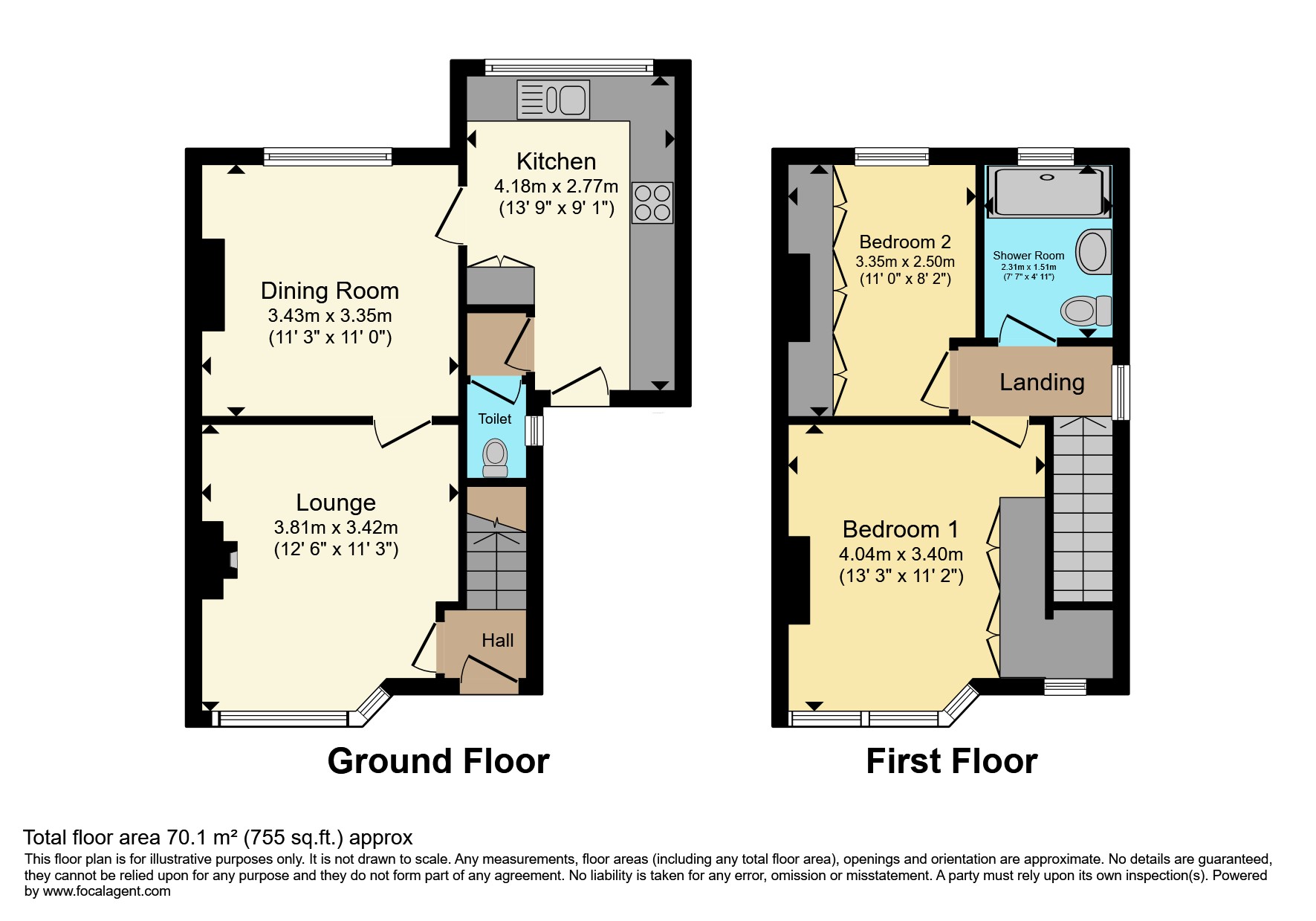 13, Brookland Avenue, Stoke-on-trent floorplan