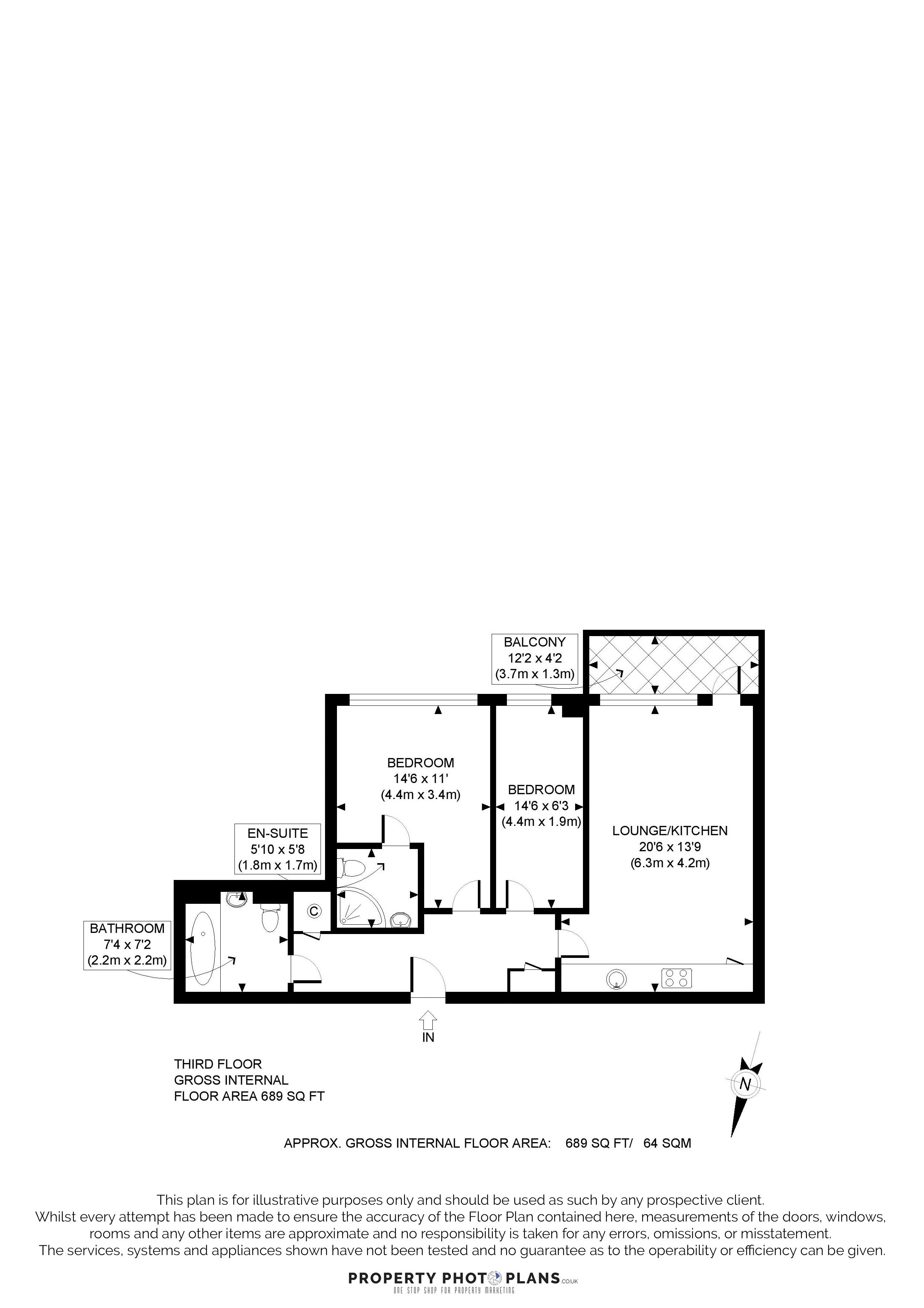 Flat 23 Emporium Court, Alexandra Avenue, Harrow floorplan