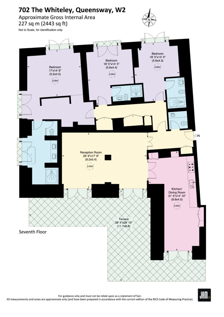 Apartment 702S, Queensway floorplan