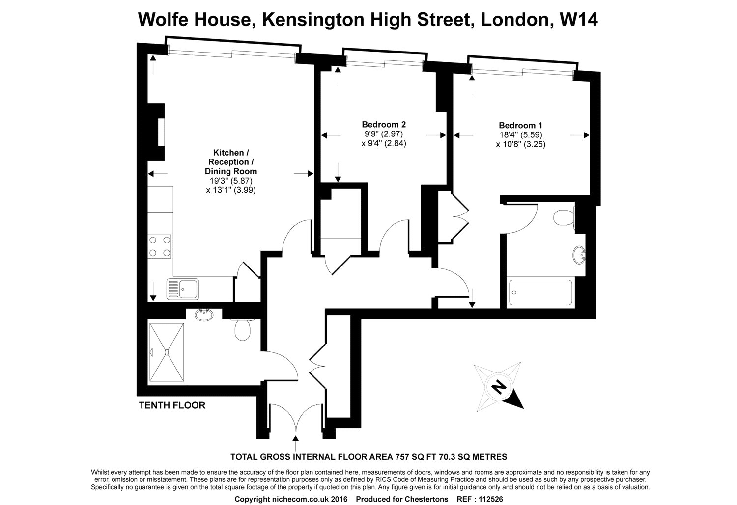 2 Bedrooms Flat to rent in Wolfe House, 389 Kensington High Street, London W14