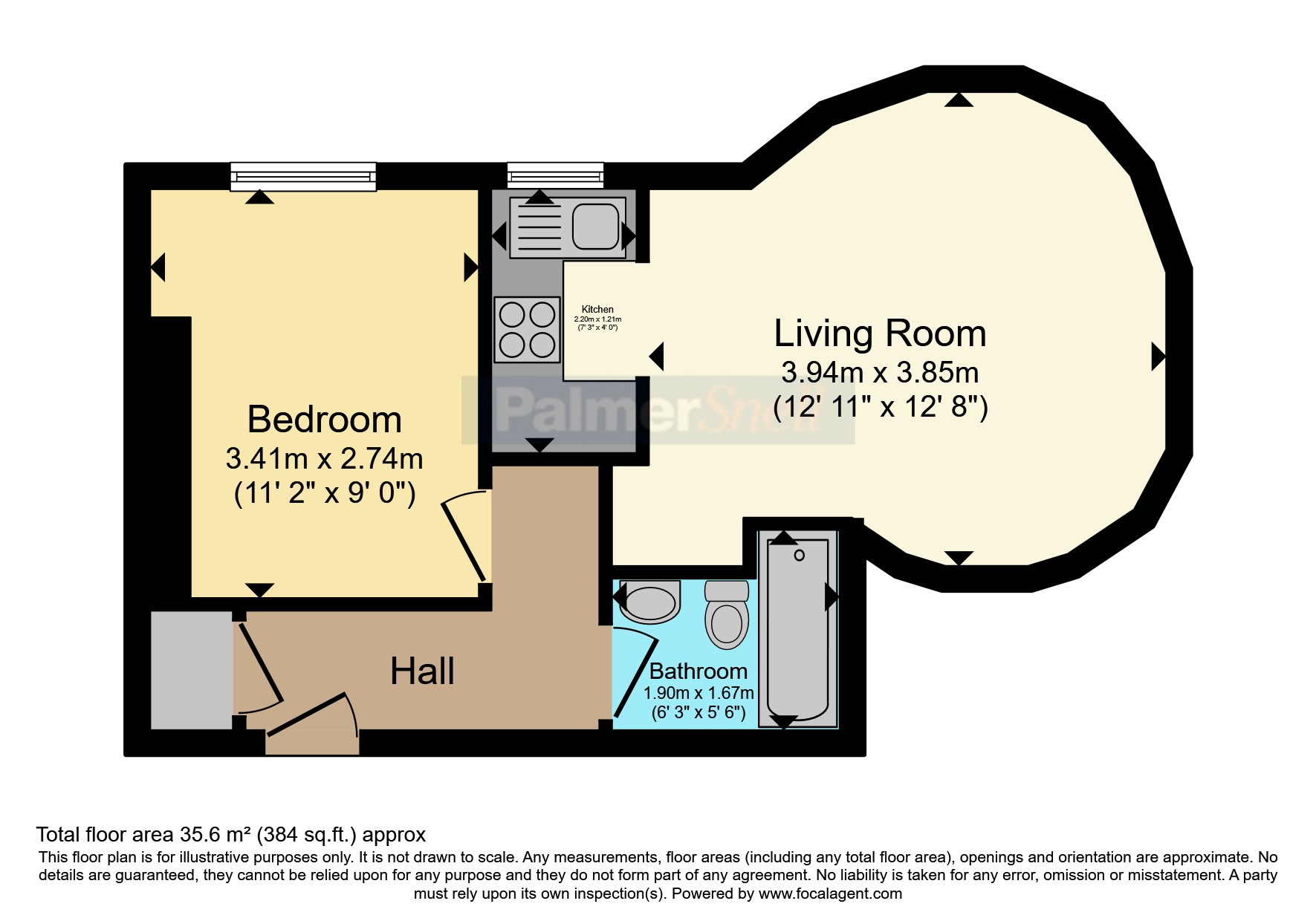 Flat 37, Burlington East Mansions, 11, Owls Road, Dorset floorplan