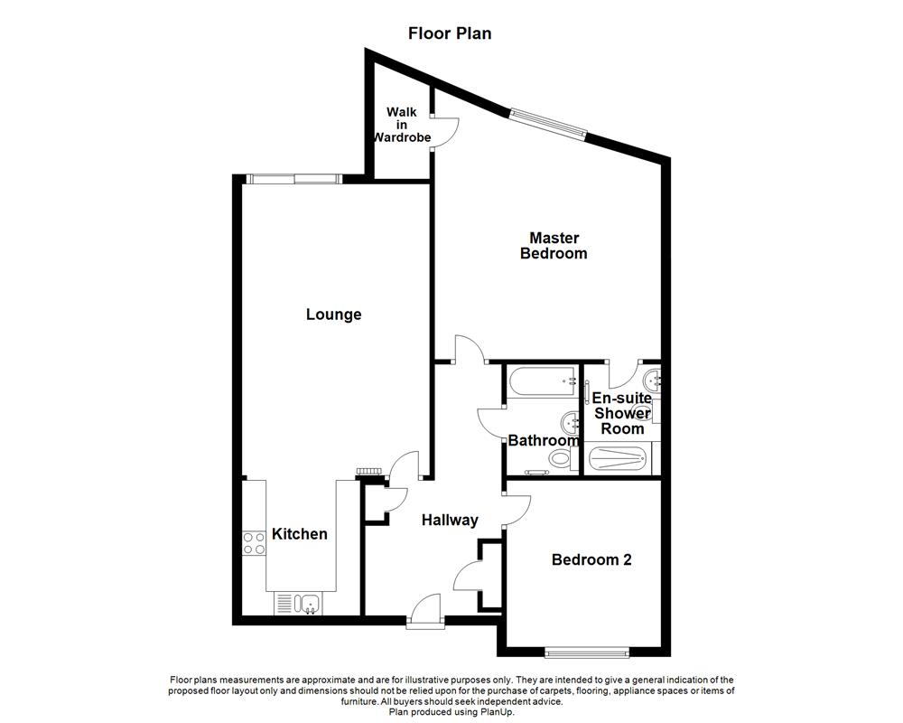 Master Bedroom With Ensuite And Walk In Wardrobe Floor Plan