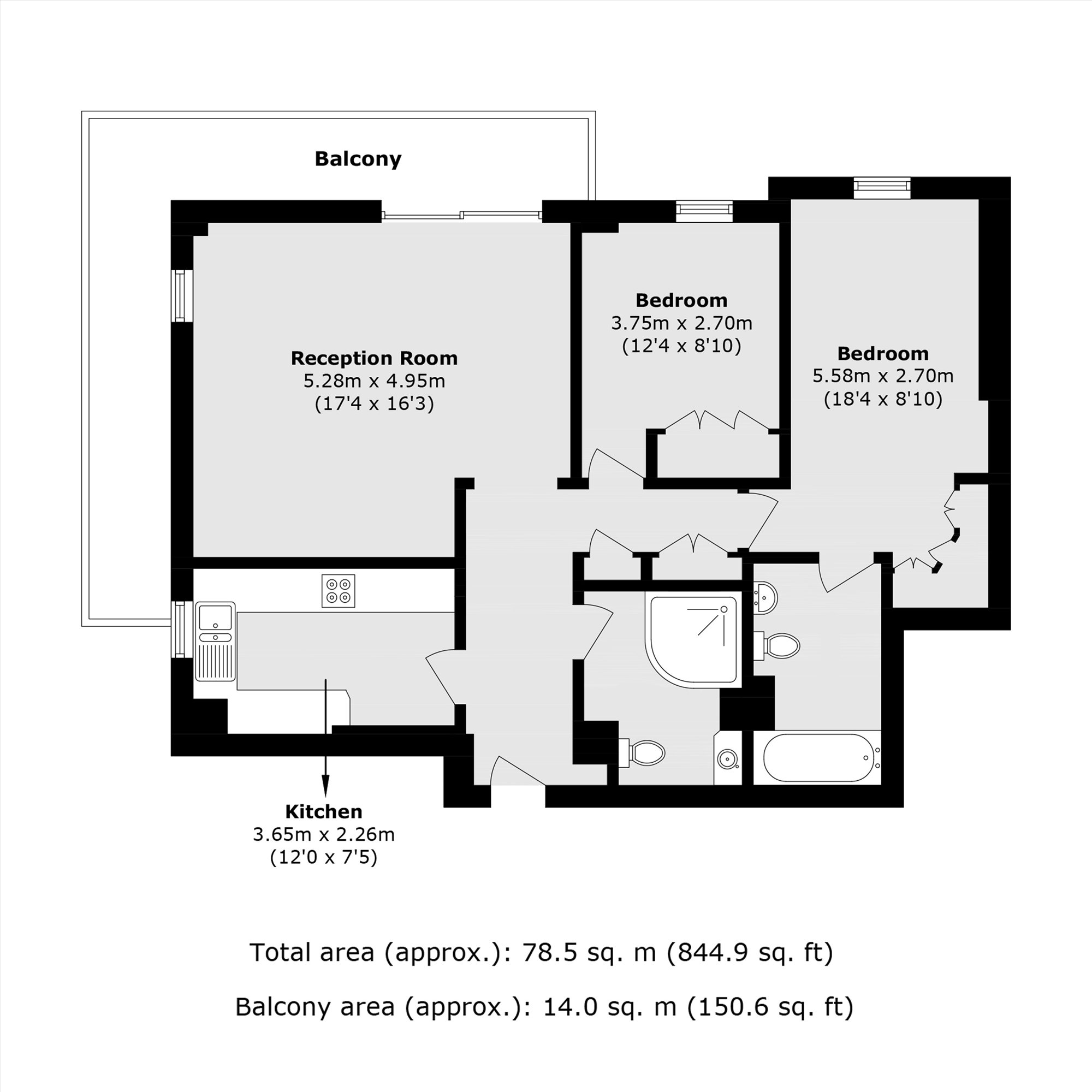 61 Elm Quay Court, 30, Nine Elms Lane, London floorplan