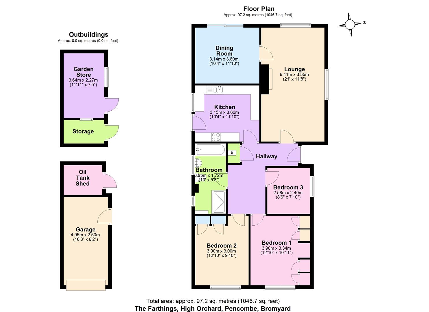 The Farthings, High Orchard, Pencombe floorplan