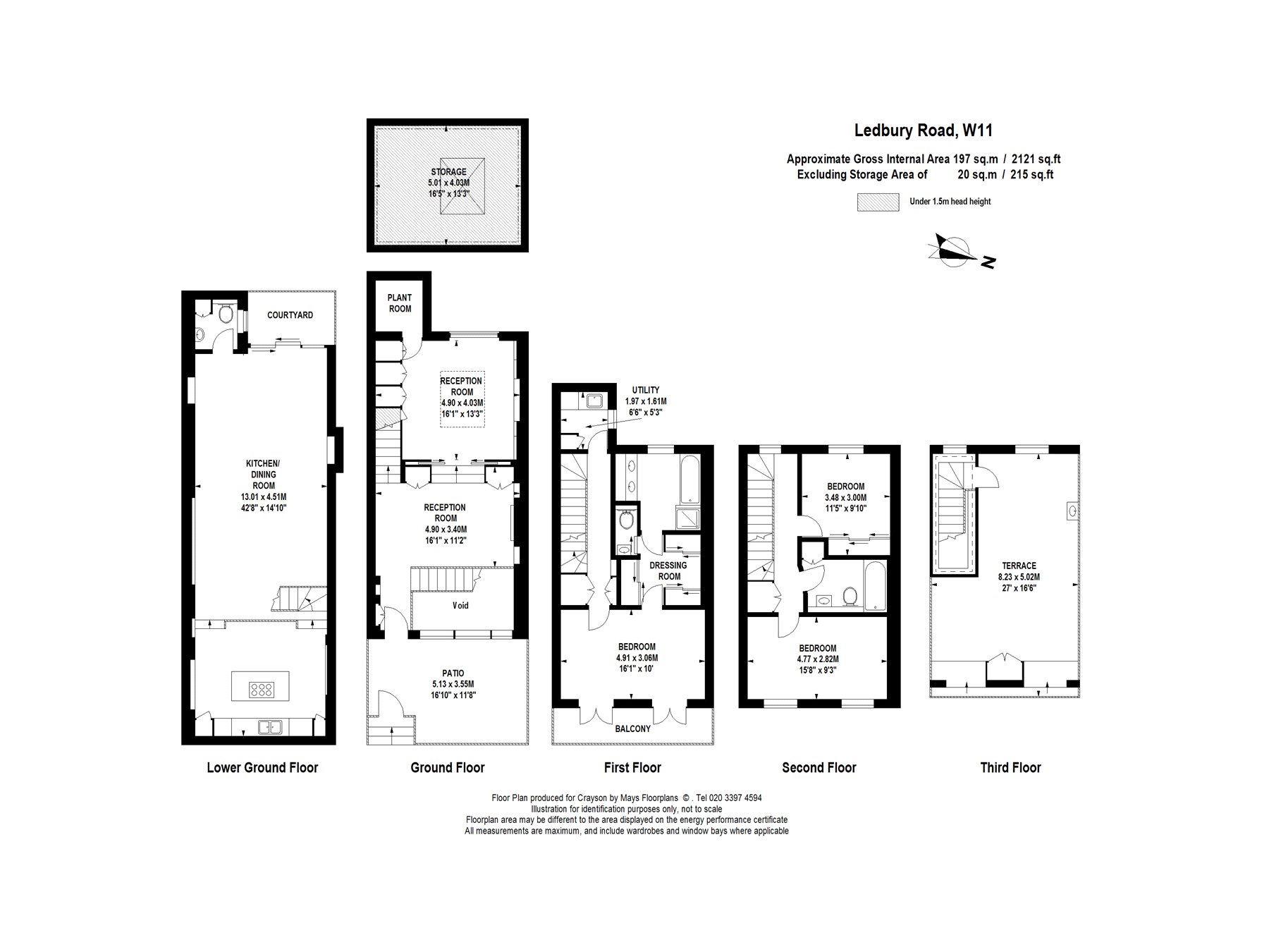 Ledbury Road, Notting Hill, London W11, 3 bedroom terraced house for