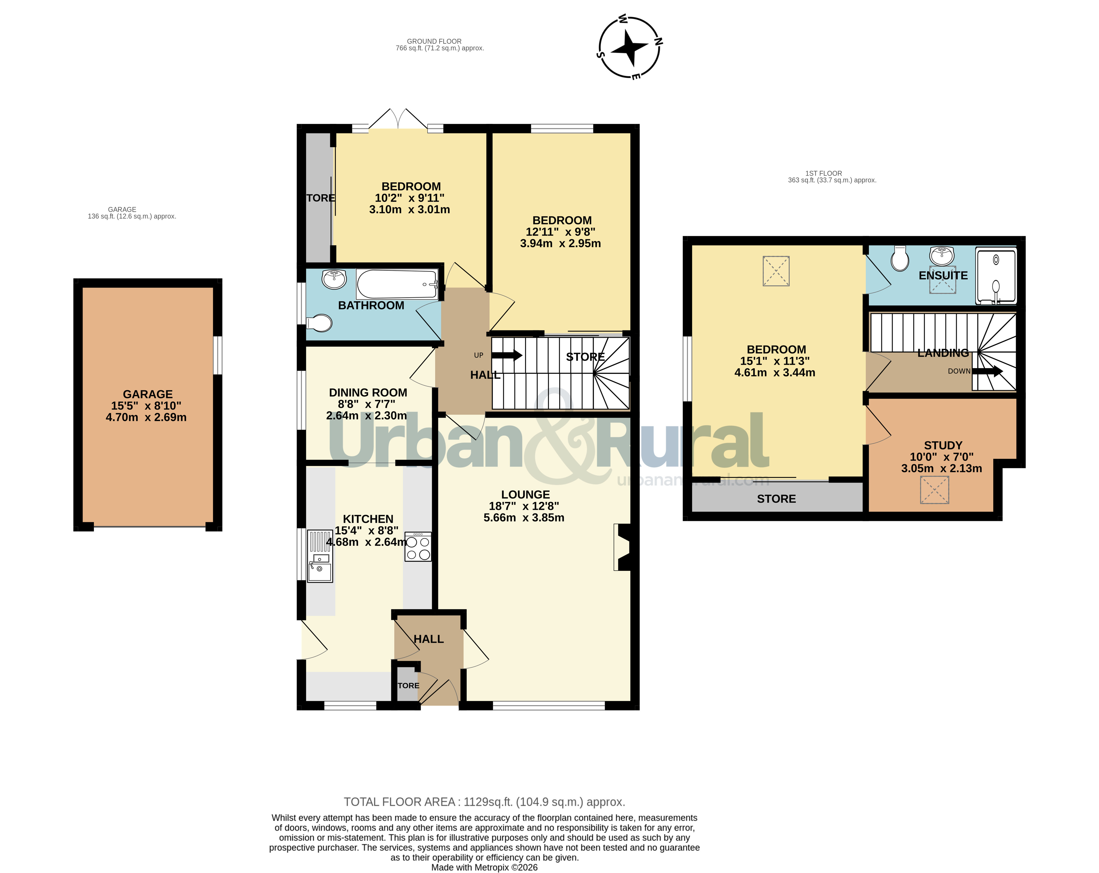 122, Brookfield Road, Bedfordshire floorplan