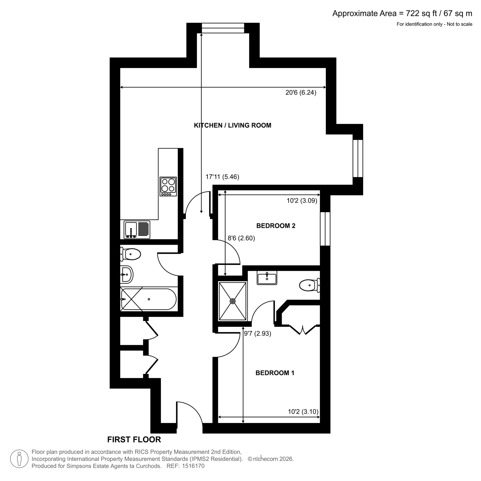 14 St Clements House, 33-45, Church Street, Walton-On-Thames floorplan