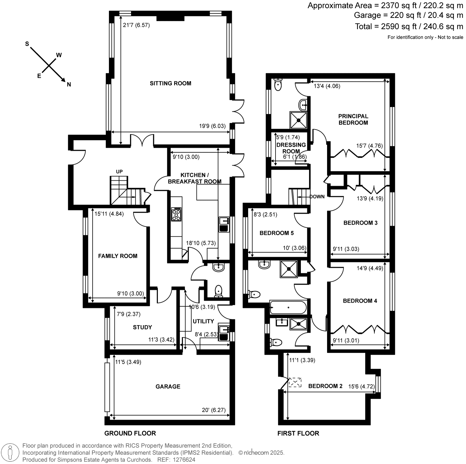 Twin Oaks,, Heathview, East Horsley floorplan