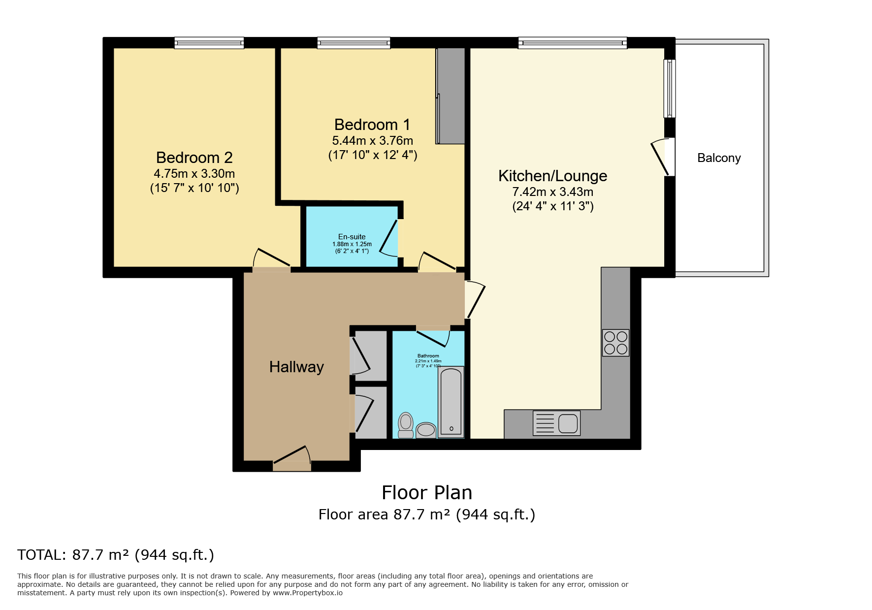 Apartment 320, Birmingham floorplan