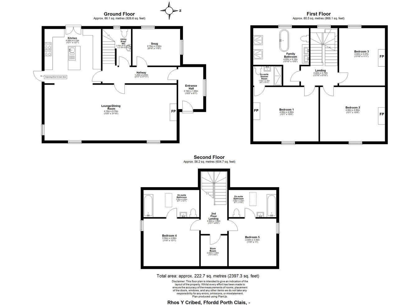 Rhos Y Cribed, St Davids floorplan