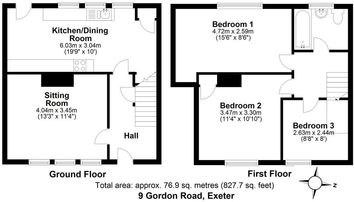 Gordon Road, Topsham, Exeter EX3, 3 bedroom terraced house for sale