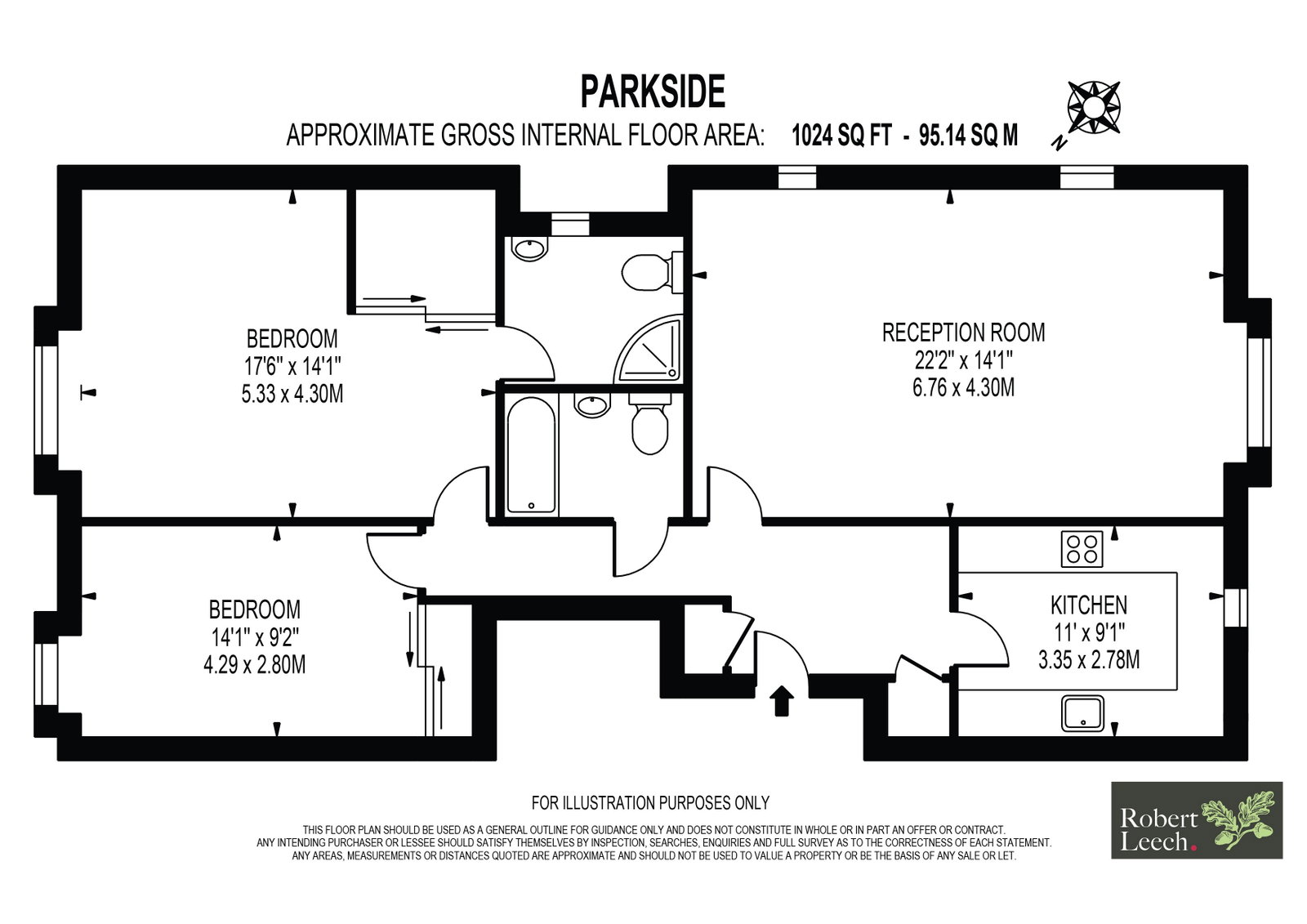 52,8 Parkside, Park Lane East, Reigate floorplan