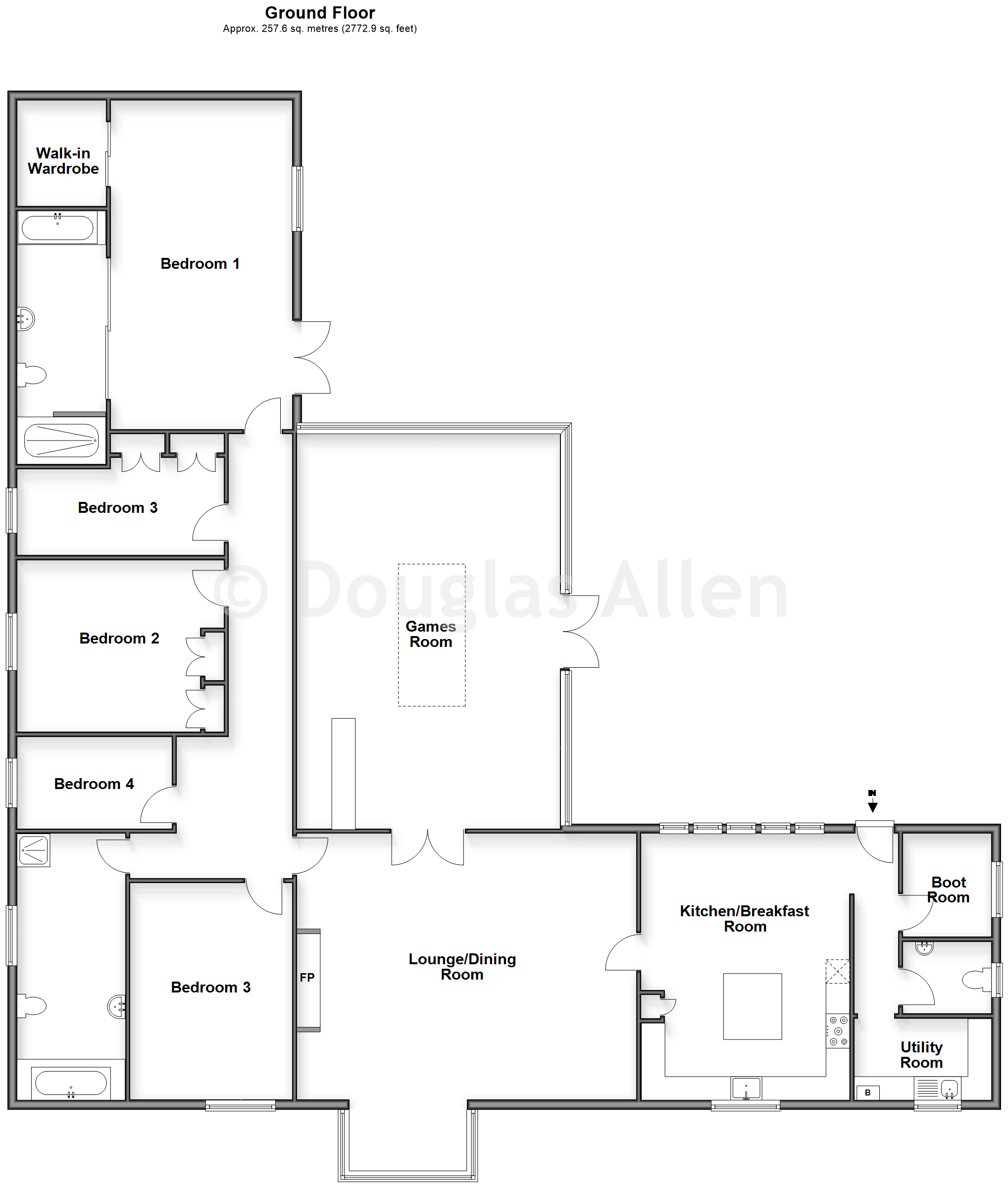 Three Clovers Farm, Ashwells Road, Brentwood floorplan