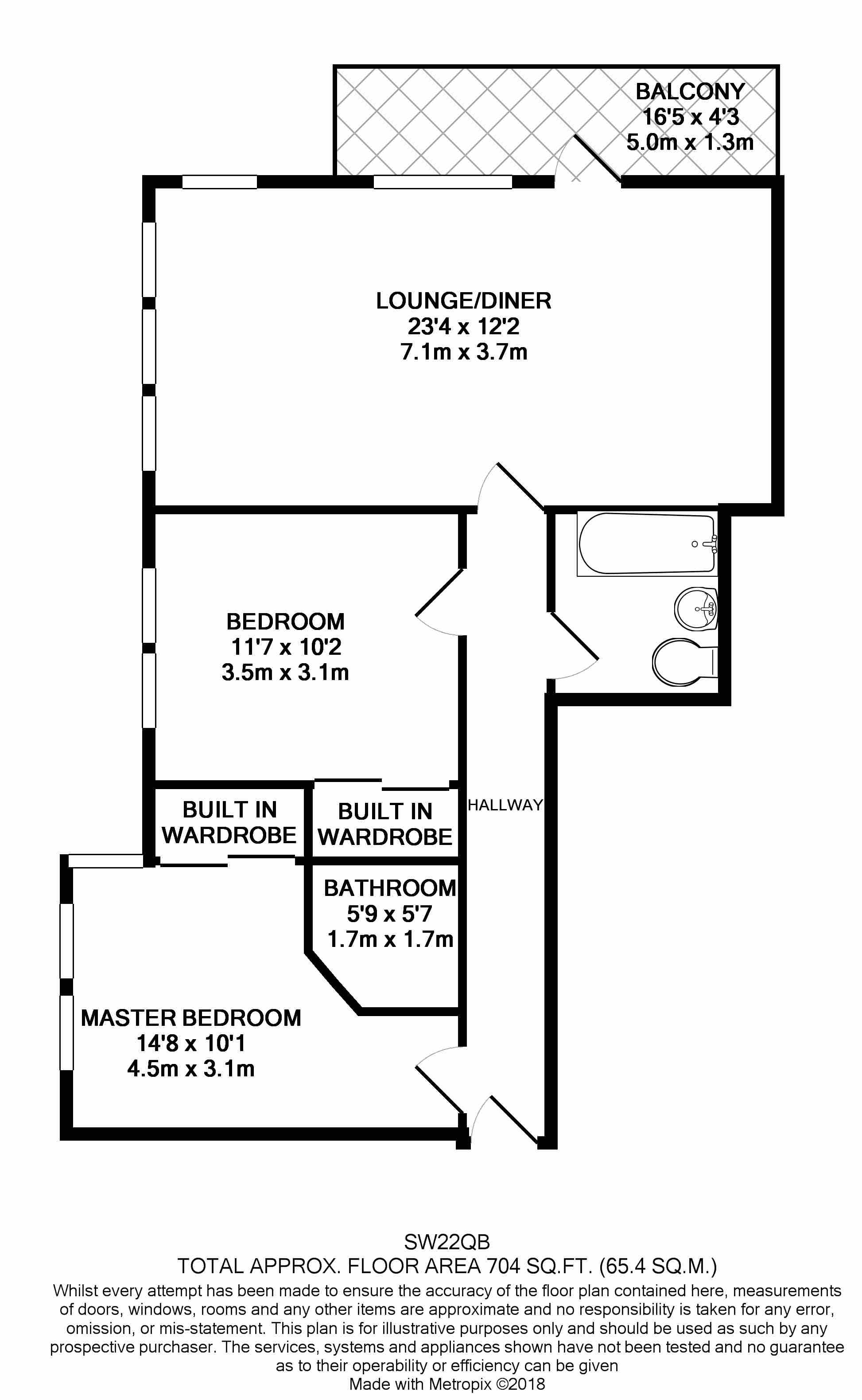 2 Bedrooms Flat to rent in Abbots Park, London SW2
