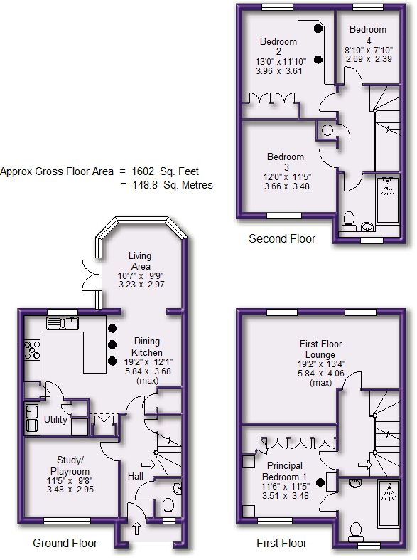 4 Bedrooms Town house for sale in Pinelea, Altrincham WA15