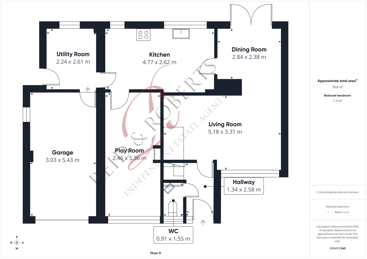 48, Ffordd Pentre, Mold floorplan