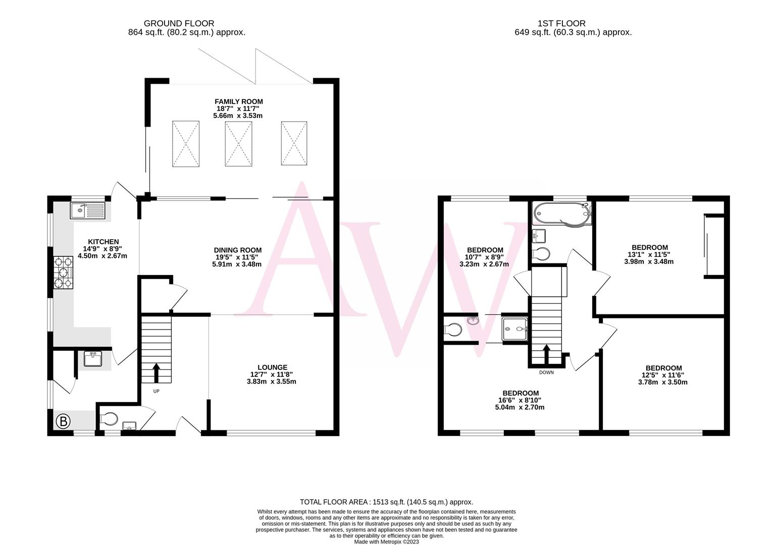 27, Bulls Lane, Welham Green floorplan