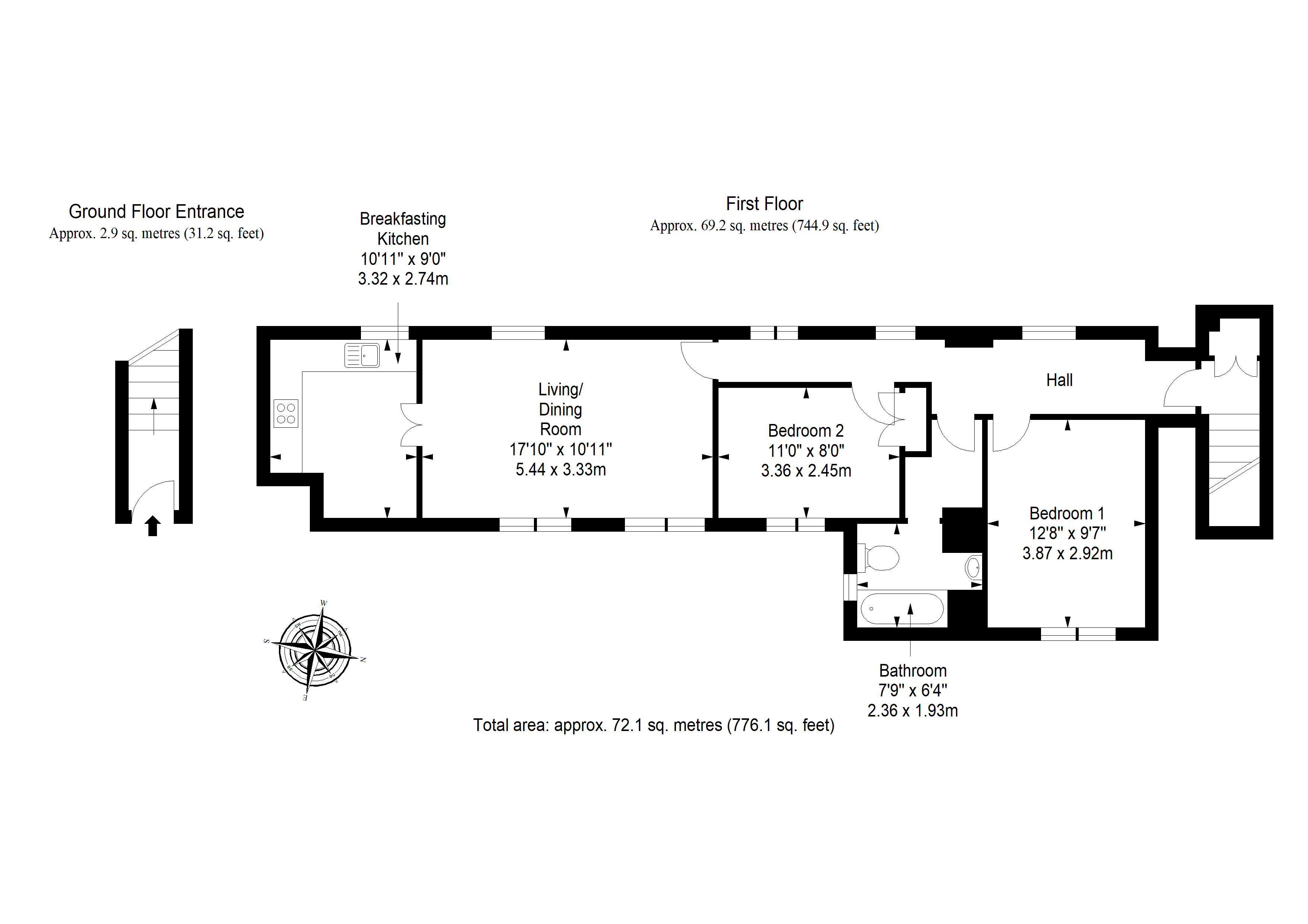 1E, The Shore, Colvin Street, Dunbar floorplan