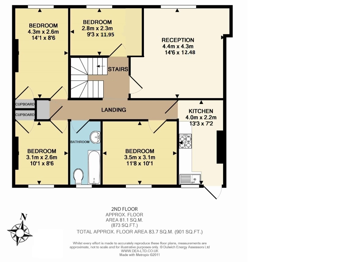 Flat 4, 11, East Dulwich Road, London floorplan