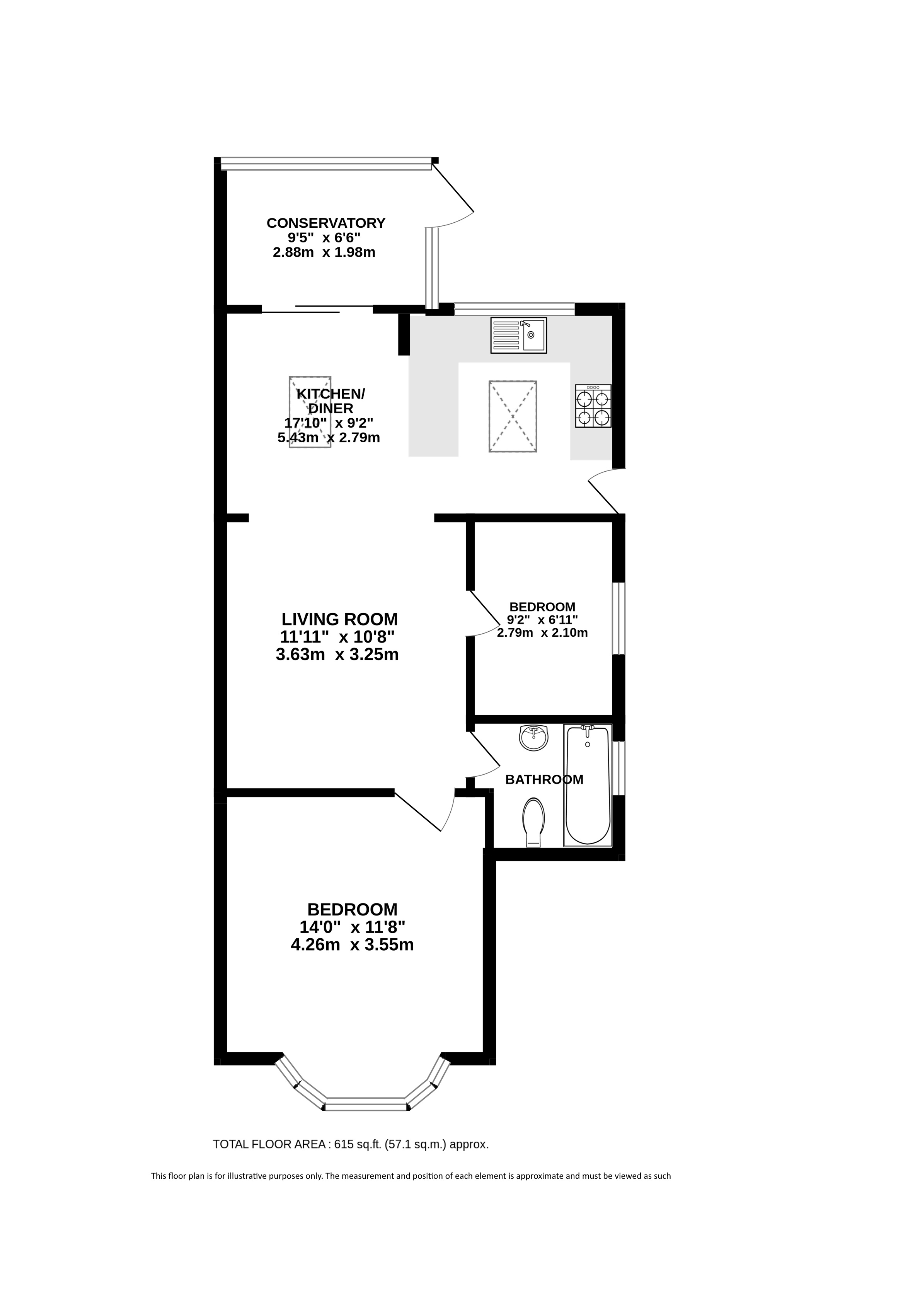 56, Batchwood Drive, St Albans floorplan