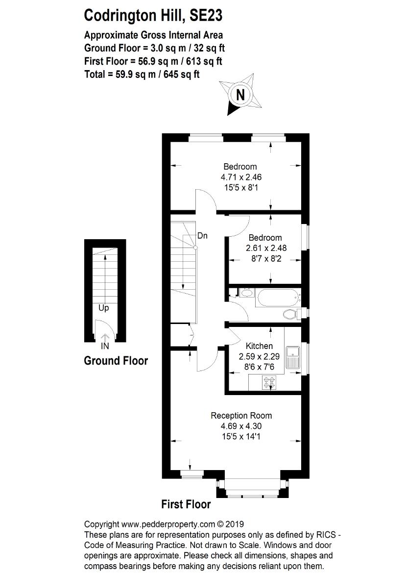 2 Bedrooms Flat for sale in Codrington Hill, Forest Hill, London SE23